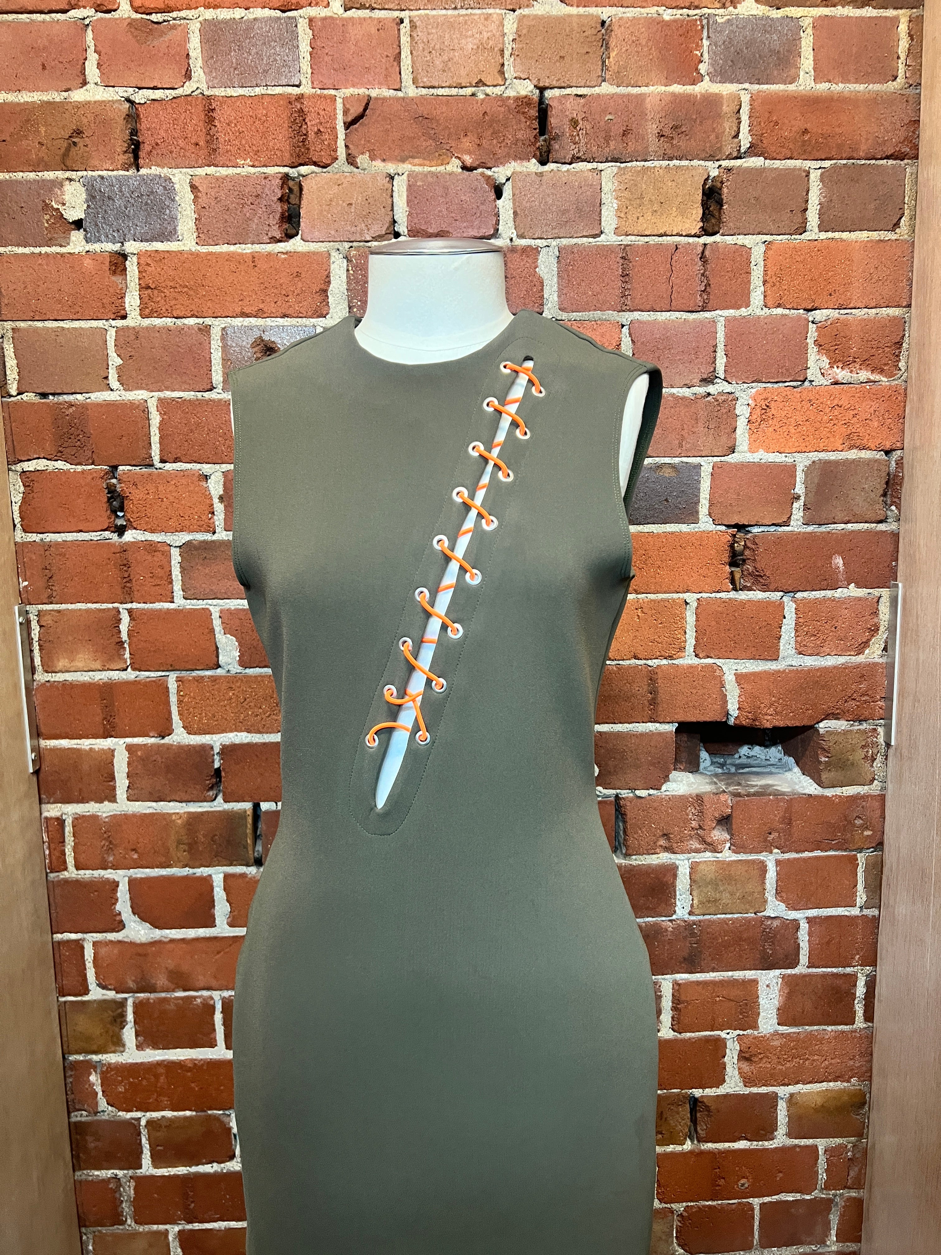 PARIS GEORGIA kahki gown