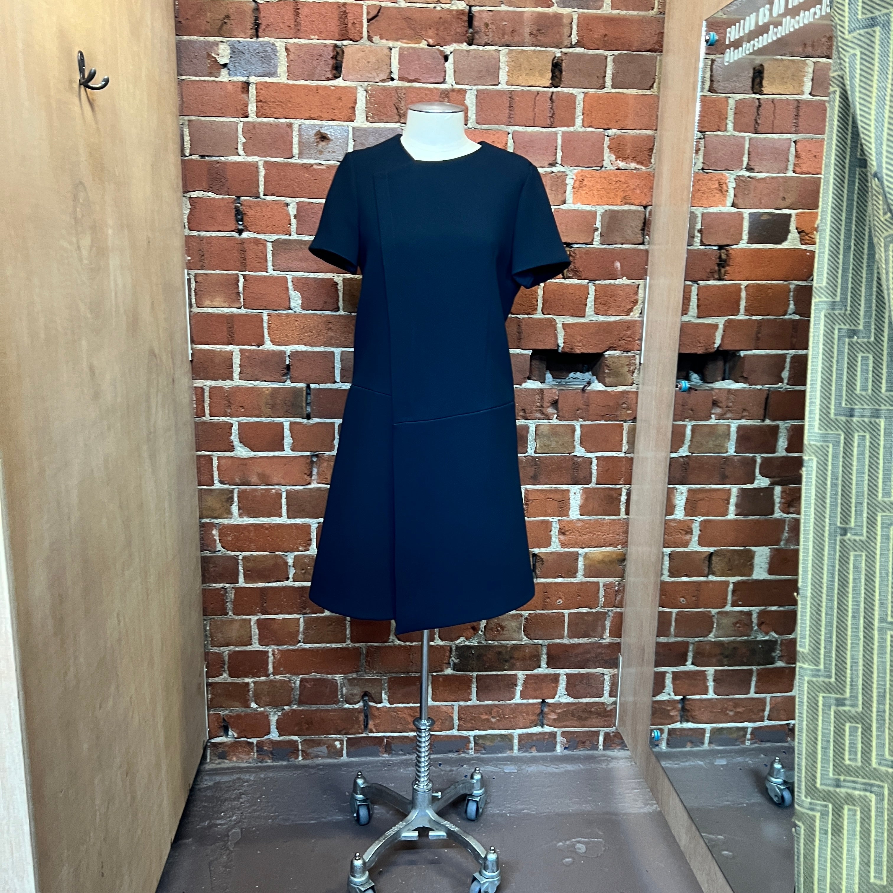 BALENCIAGA crepe mod style dress