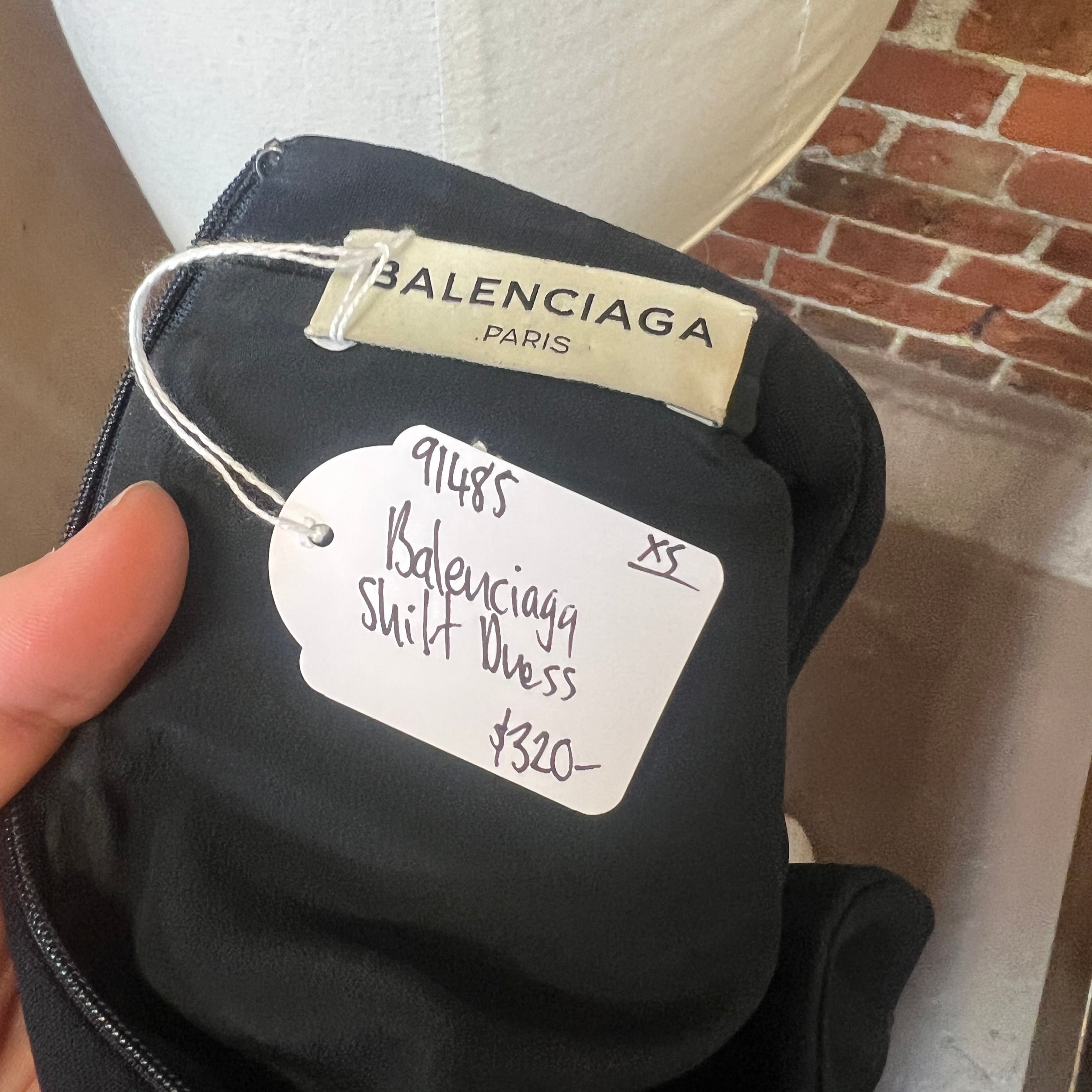 BALENCIAGA crepe mod style dress