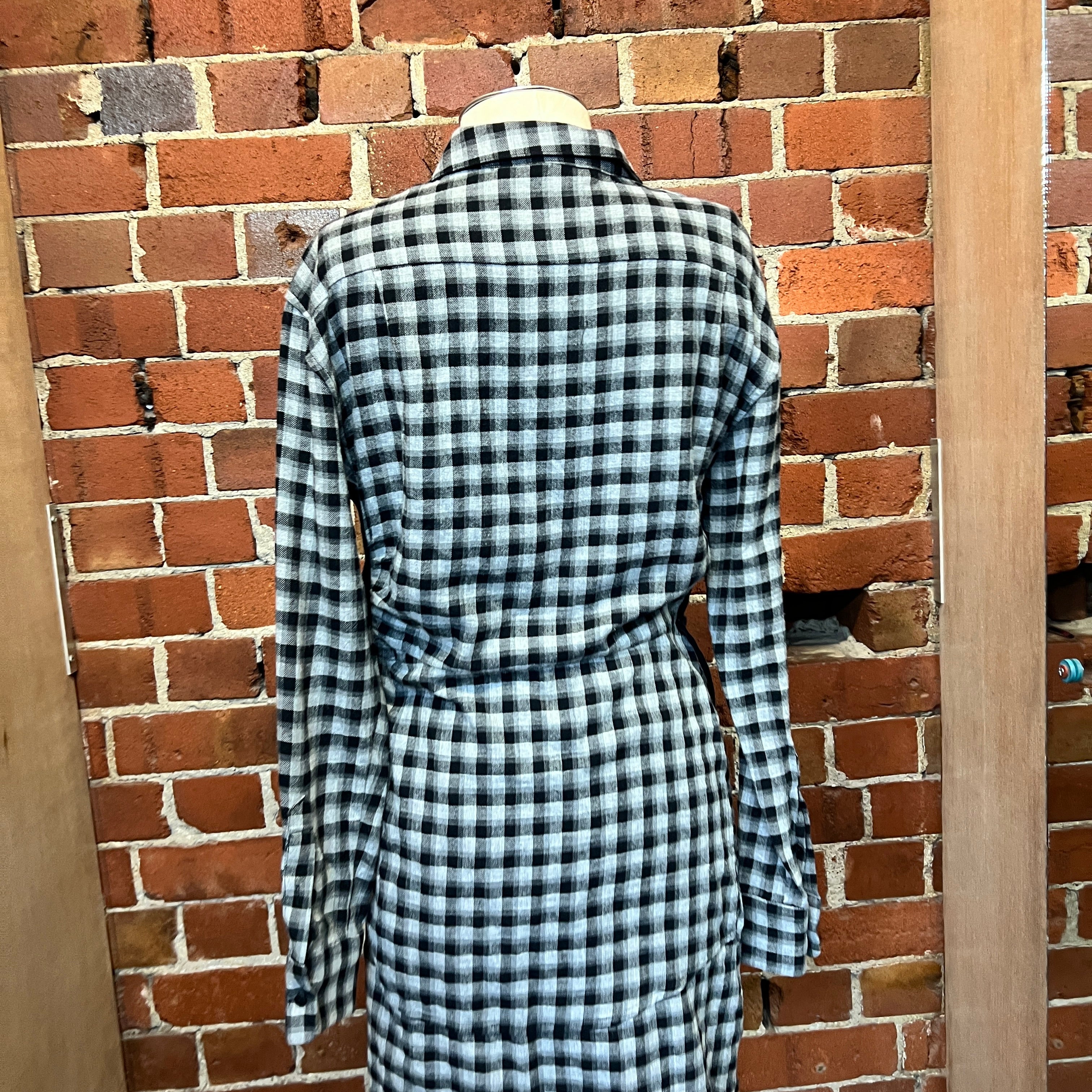 MC QUEEN flannel shirt dress