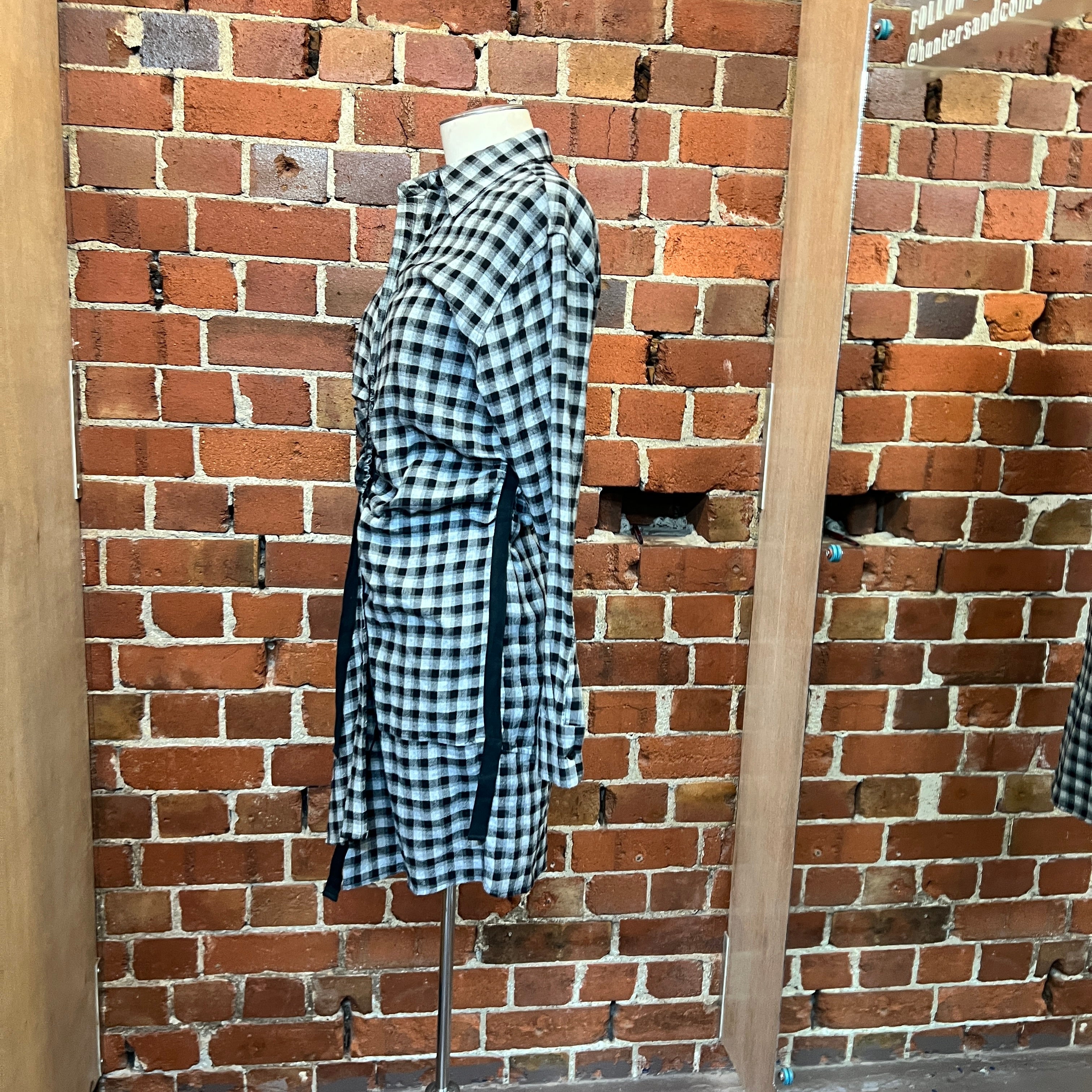 MC QUEEN flannel shirt dress