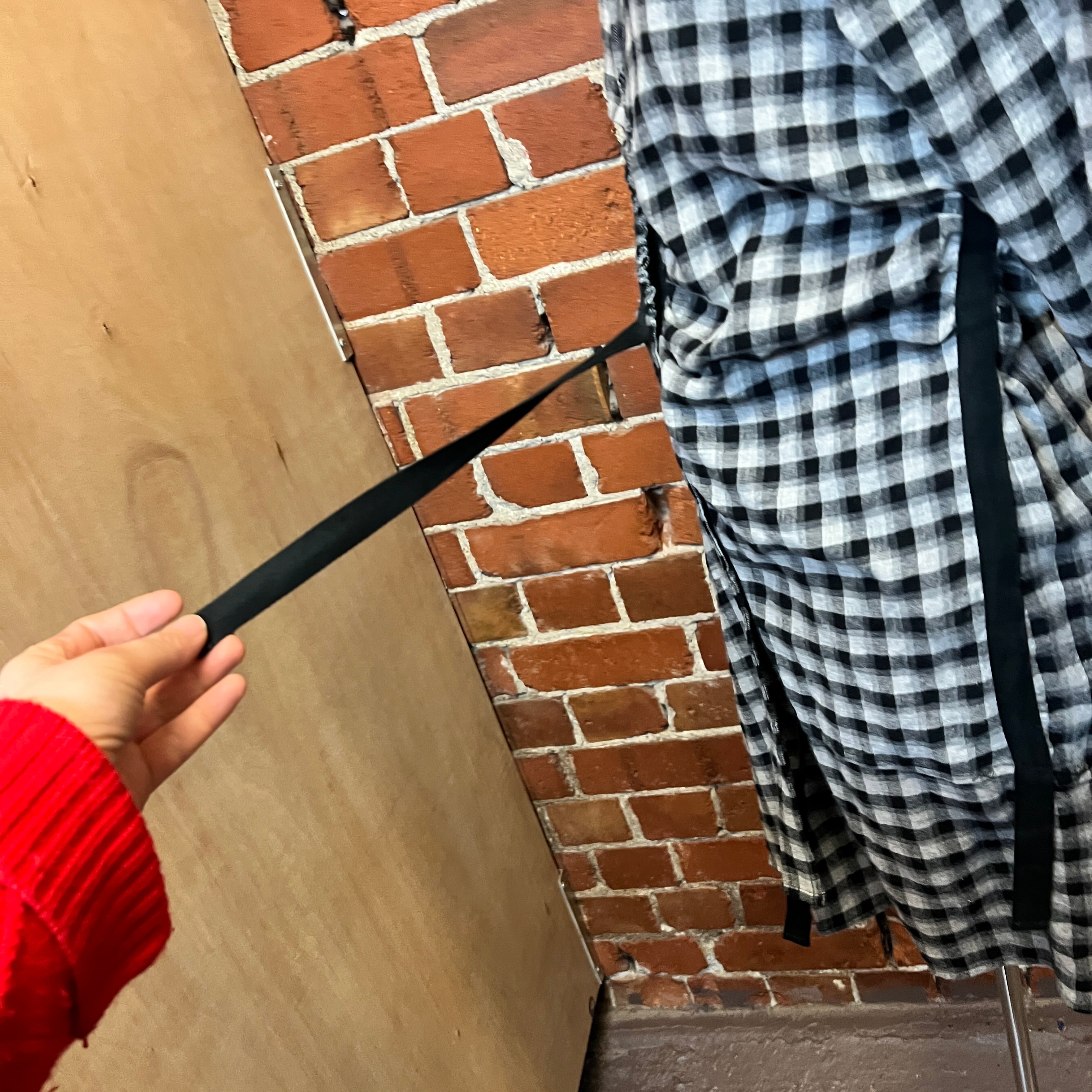 MC QUEEN flannel shirt dress