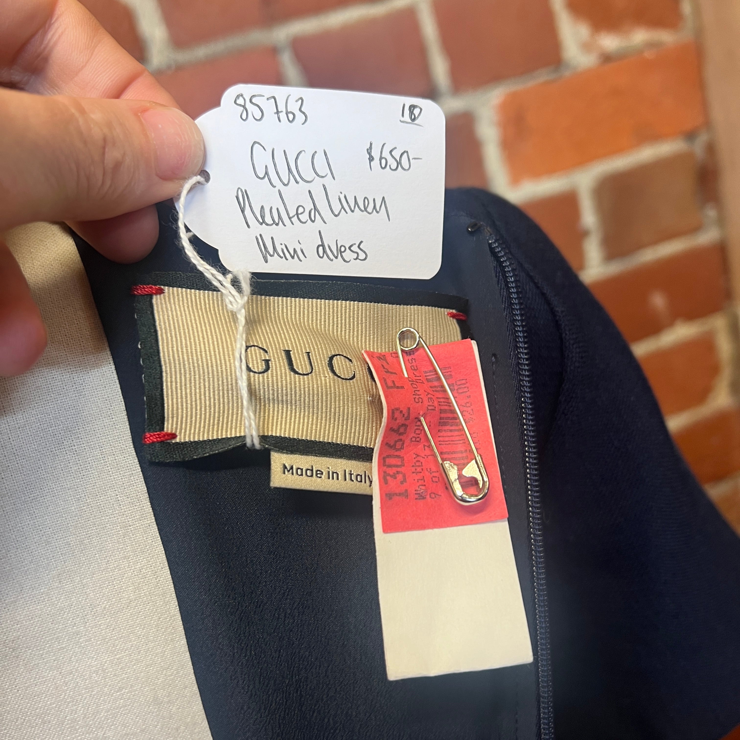 GUCCI linen mini dress