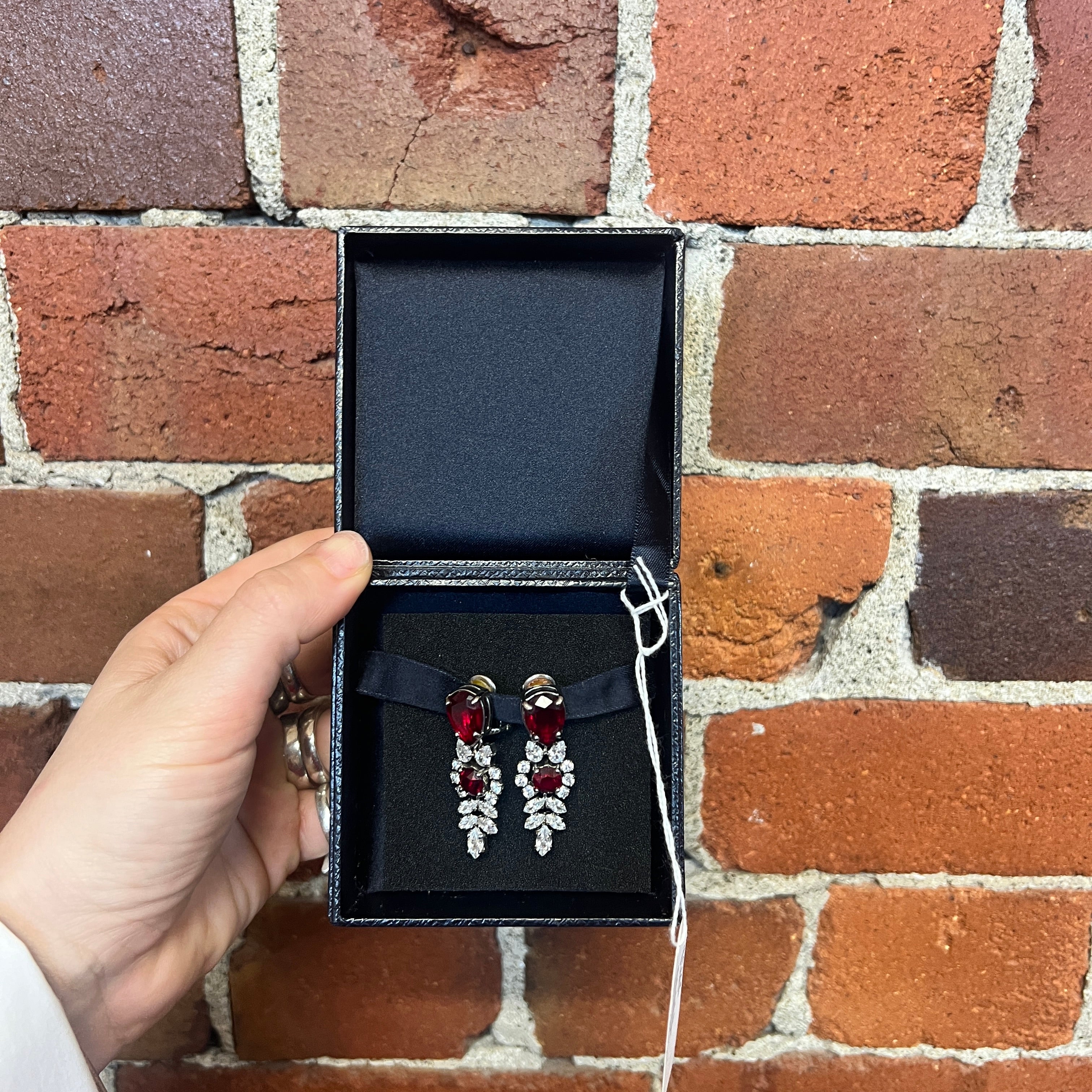 PRADA rhinestone crystal earrings