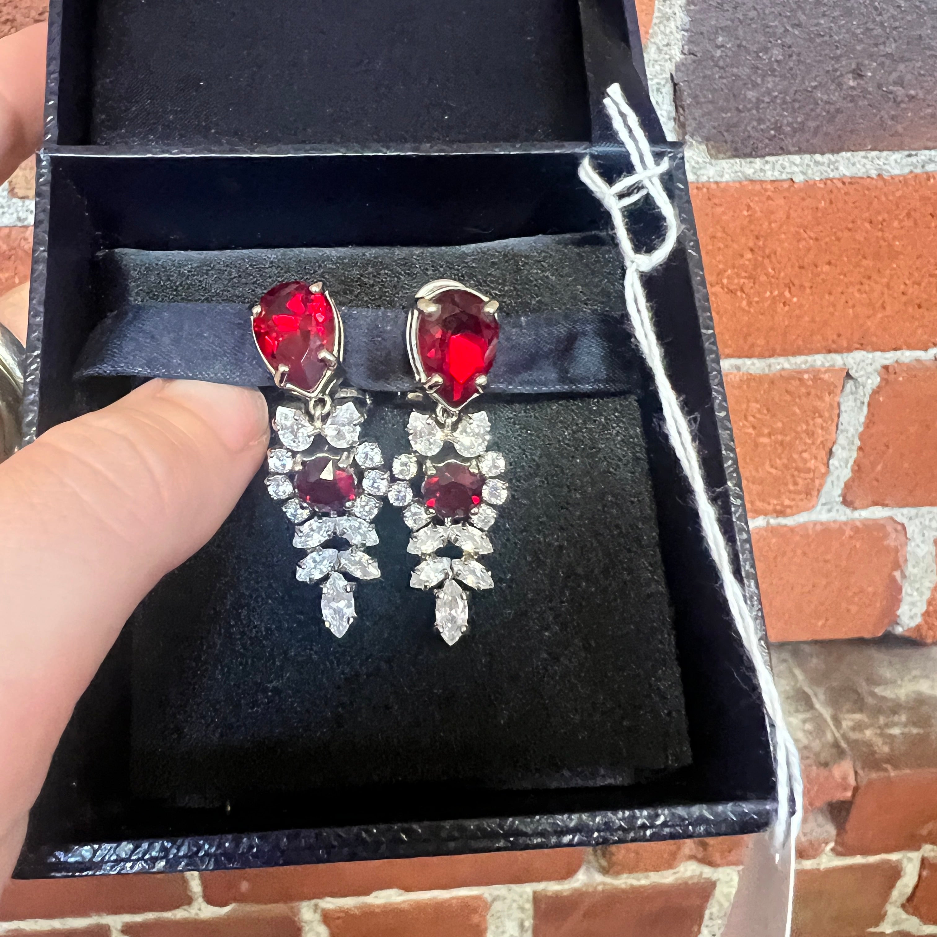 PRADA rhinestone crystal earrings