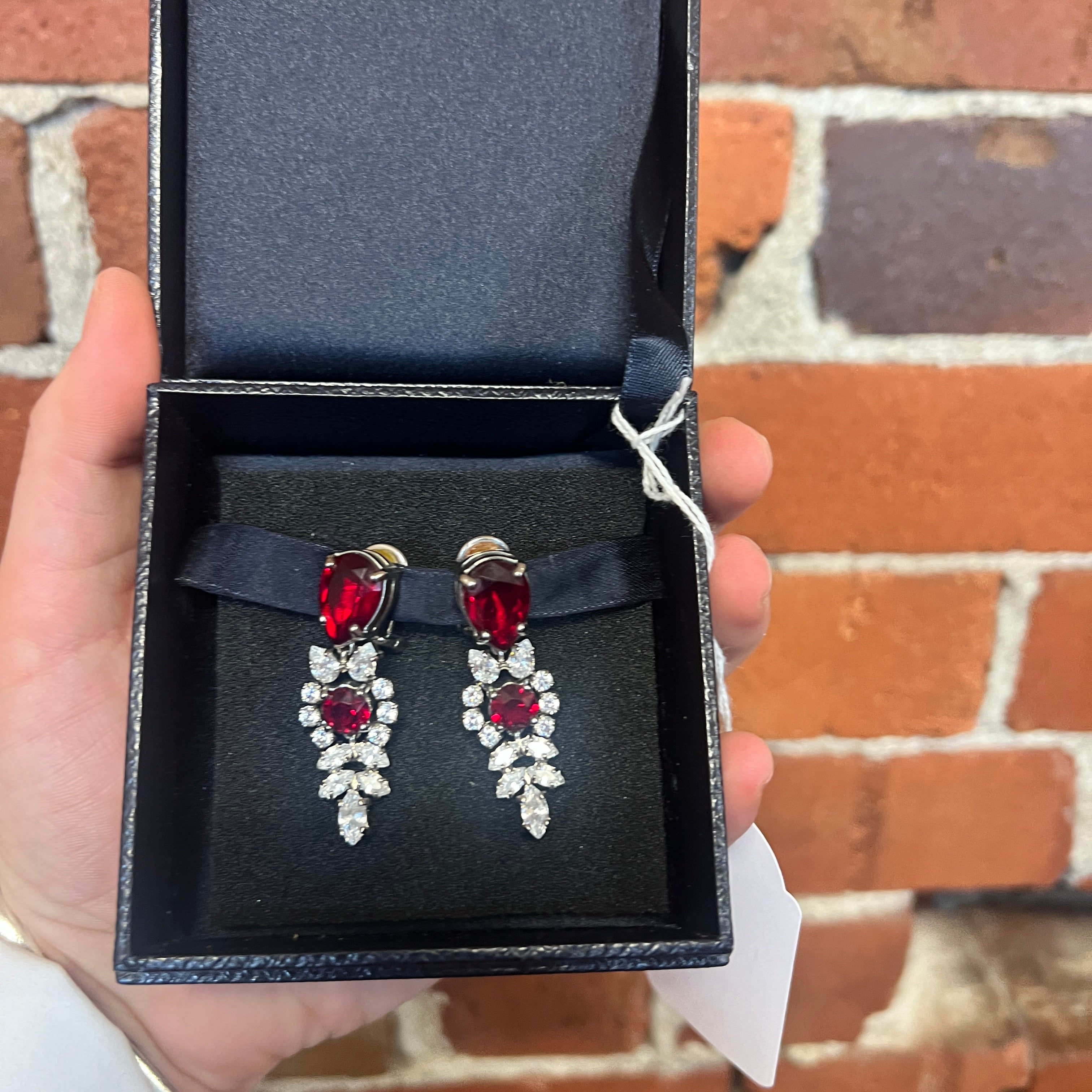 PRADA rhinestone crystal earrings