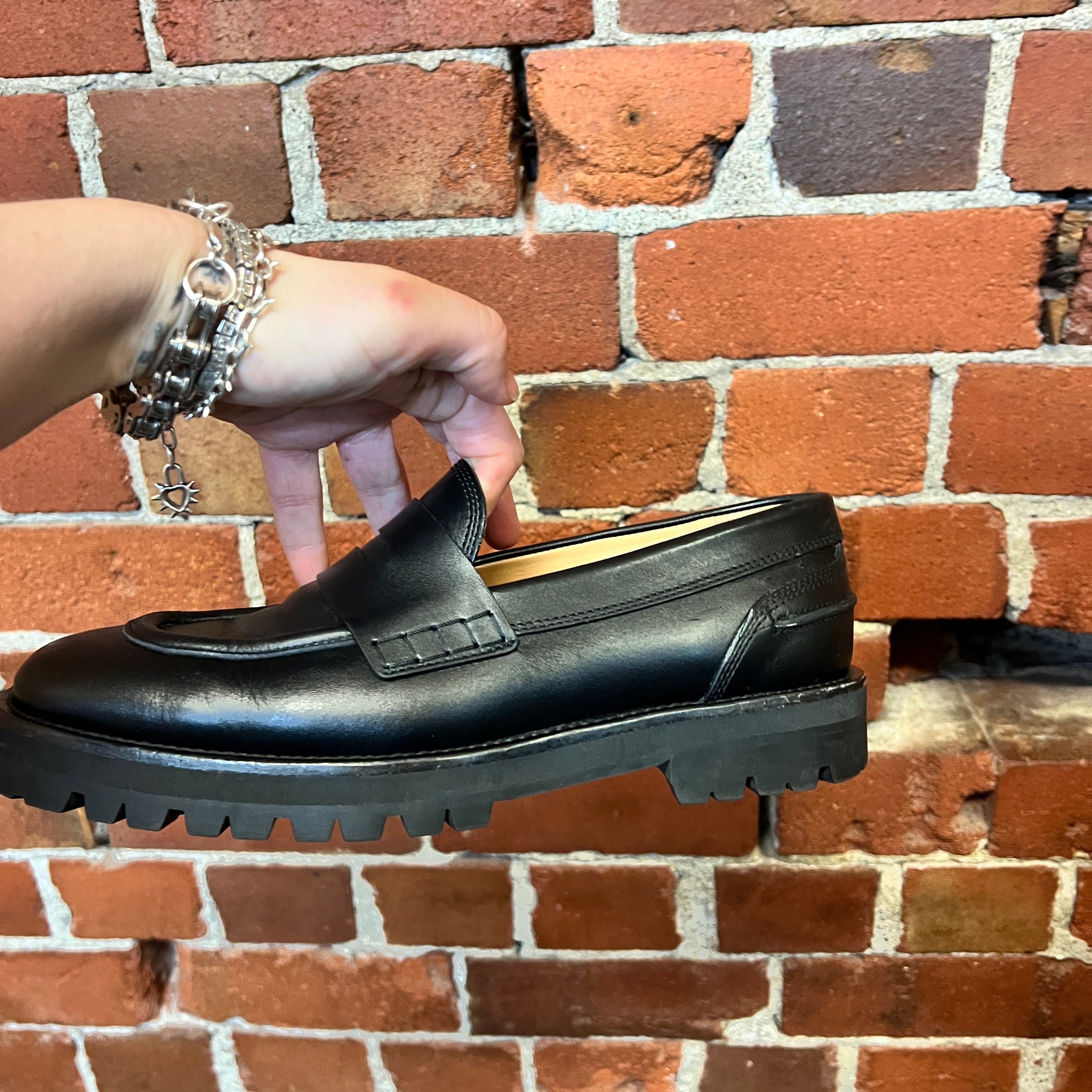 DRIES VAN NOTEN leather loafers 41