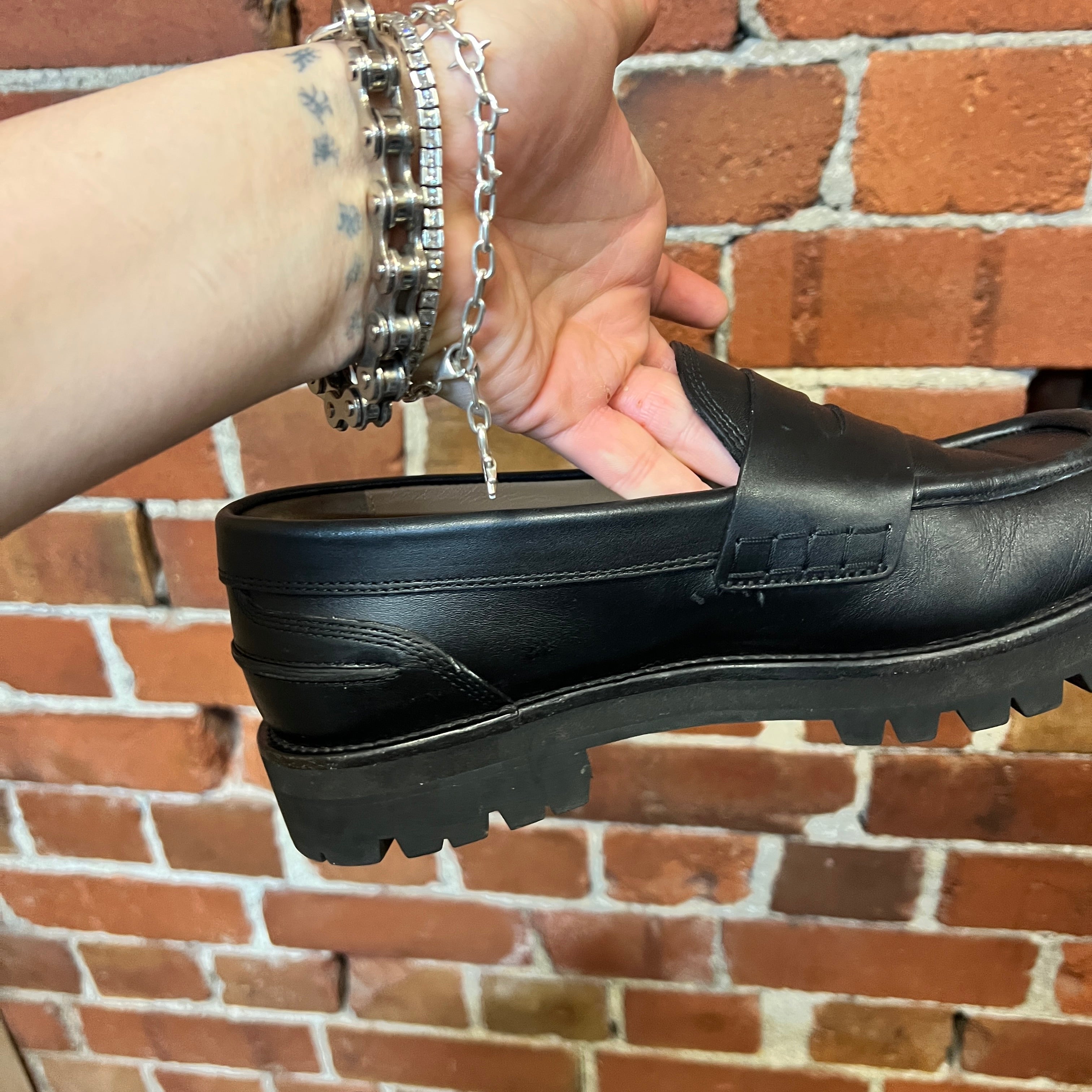 DRIES VAN NOTEN leather loafers 41