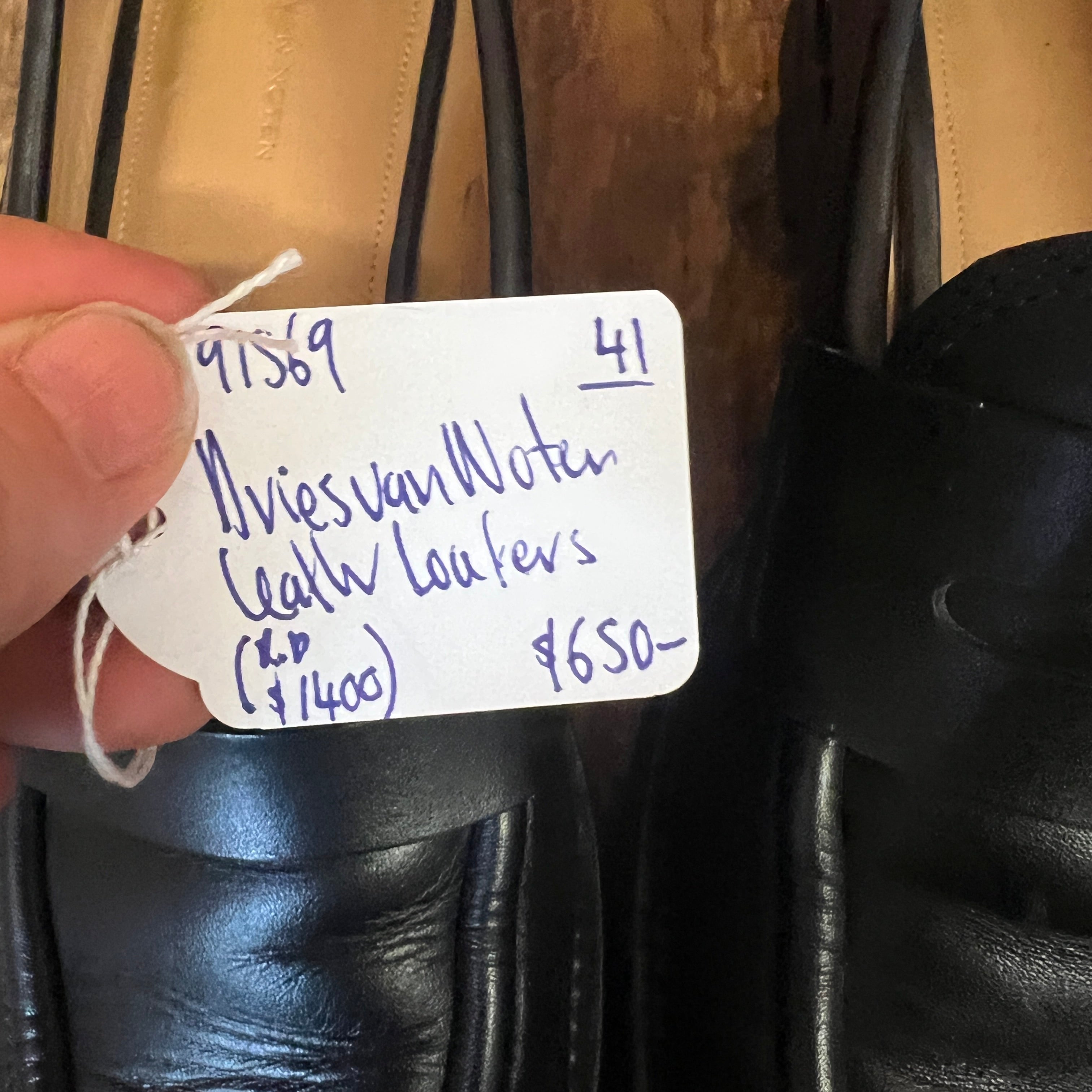 DRIES VAN NOTEN leather loafers 41