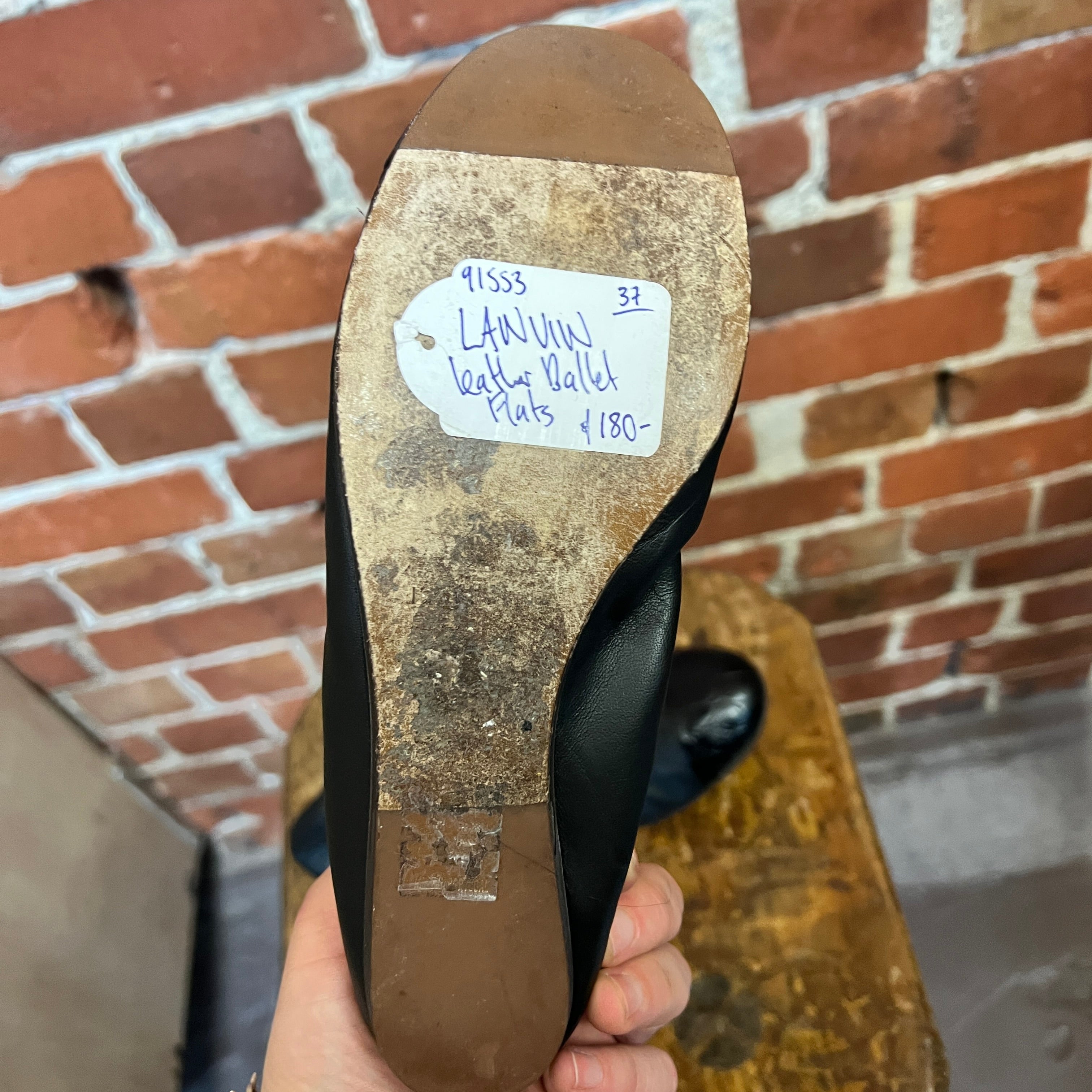 LANVIN leather ballet flats 37