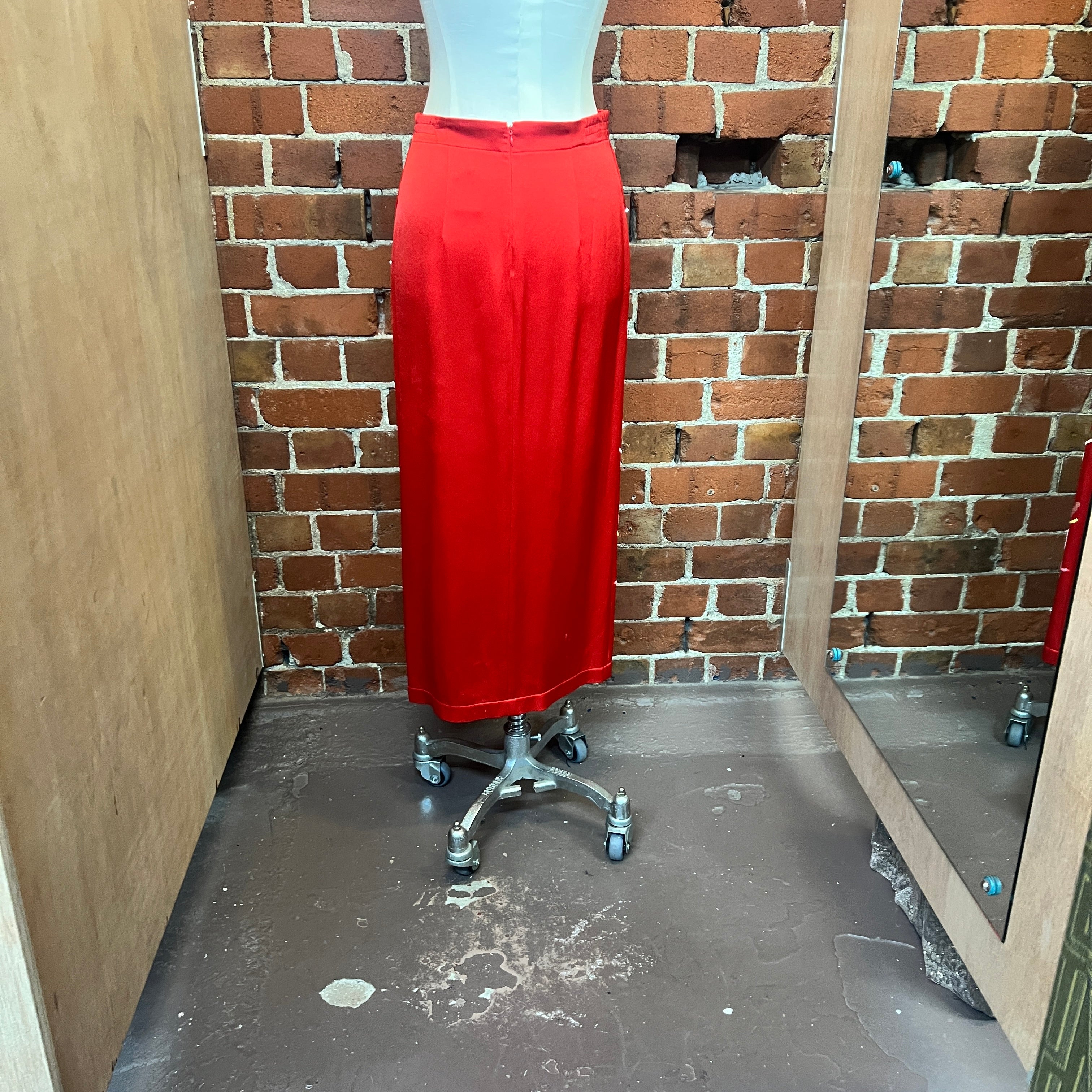 ATTICO silk beaded skirt