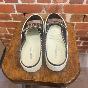 SERGIO ROSSI leather sneaker mules 41