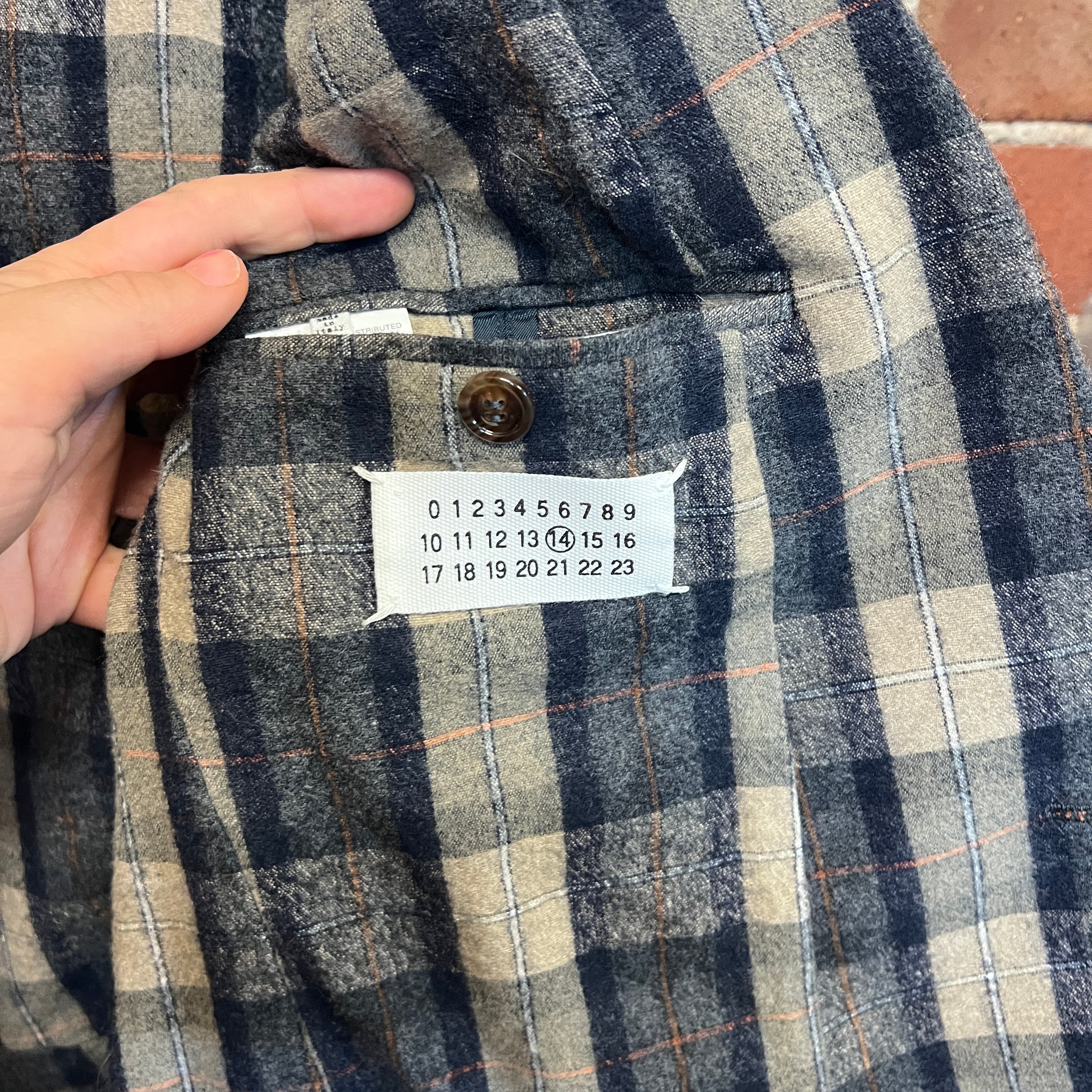 MARTIN MARGIELA checked wool blazer