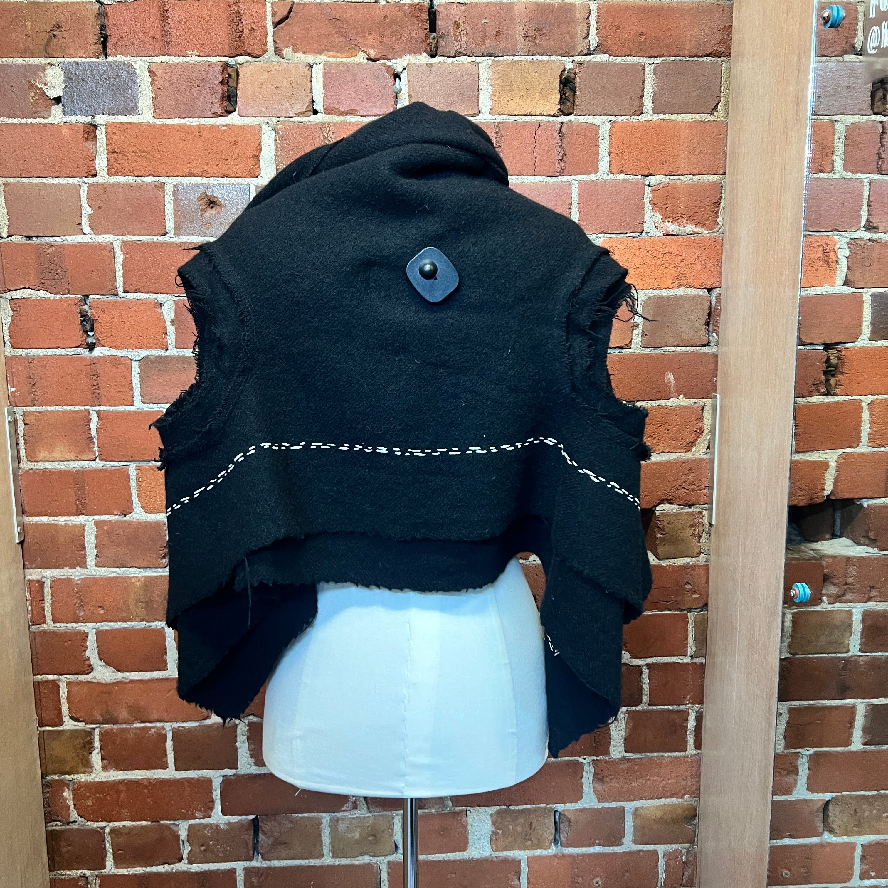 COMME DES GARCONS 2003 triple layer wool shrug