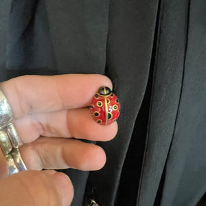 GUCCI ladybug silk pussy bow shirt