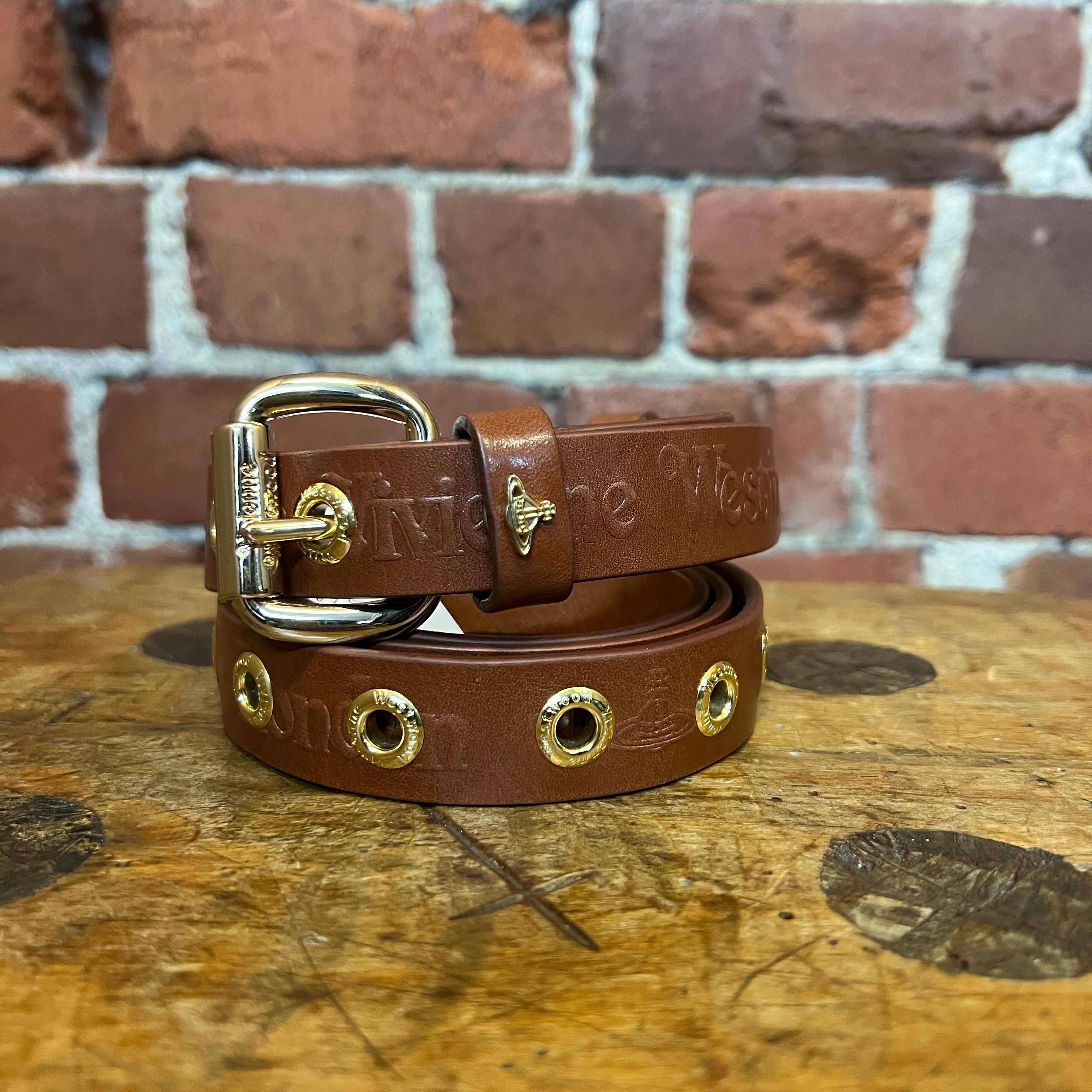 VIVIENNE WESTWOOD embossed leather belt