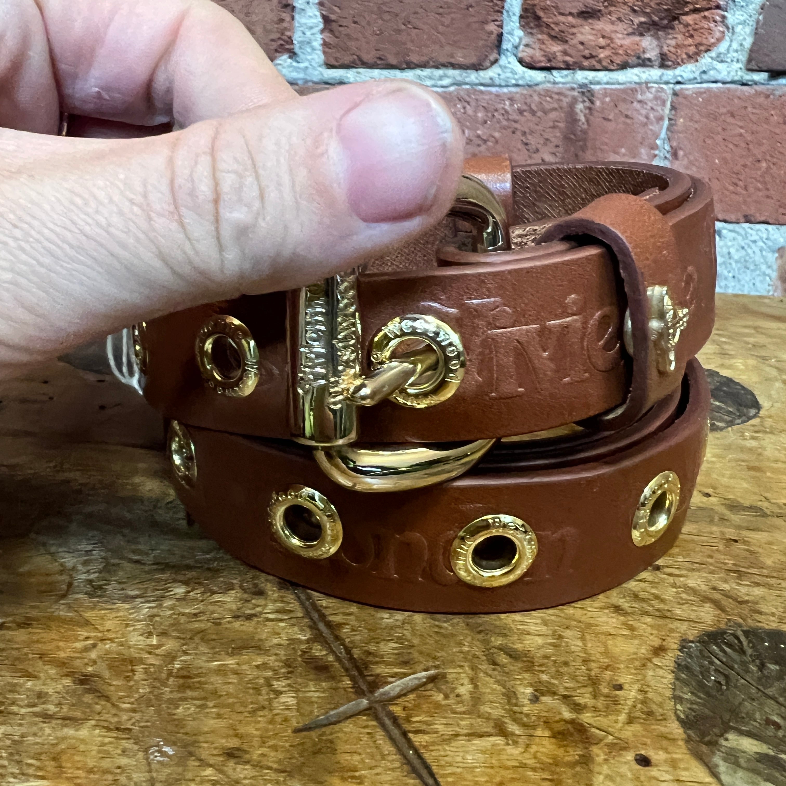 VIVIENNE WESTWOOD embossed leather belt