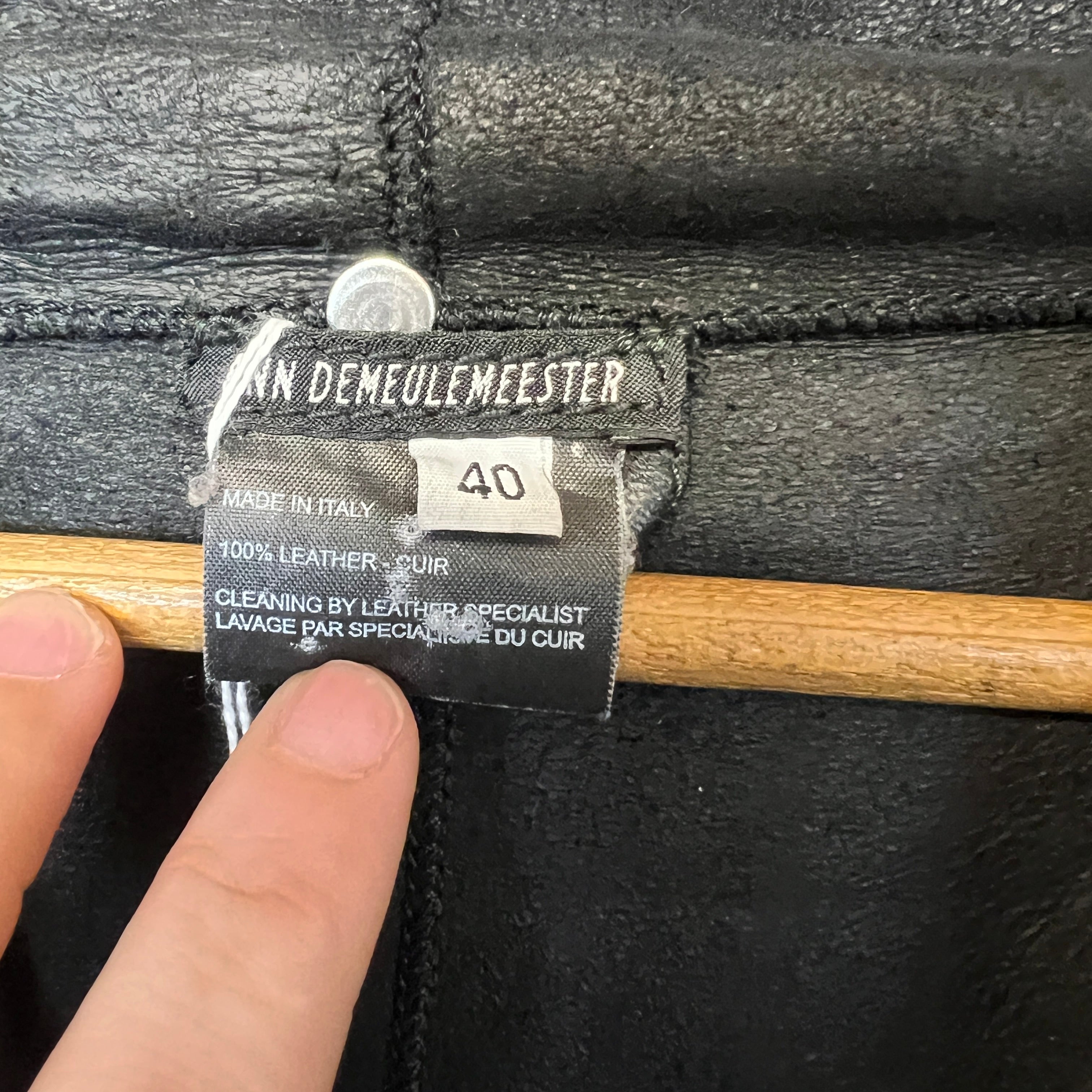 ANN DEMULEMEESTER HUGE leather coat