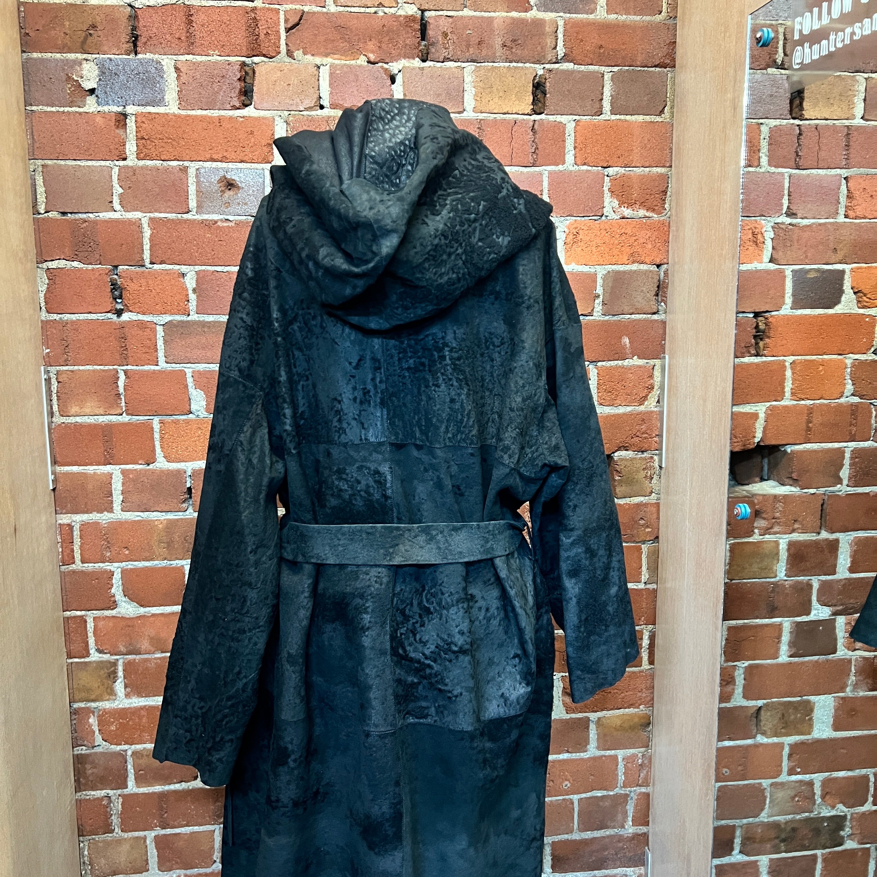 ANN DEMULEMEESTER HUGE leather coat
