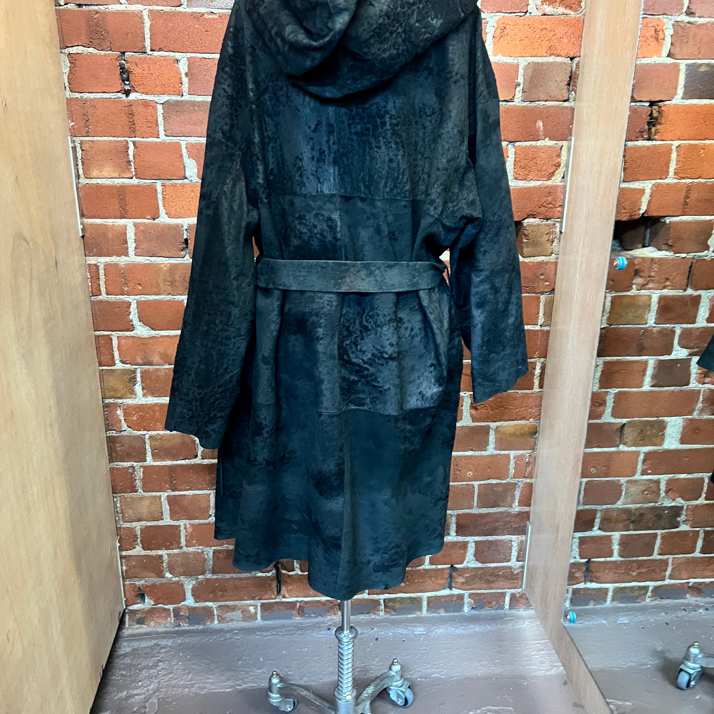 ANN DEMULEMEESTER HUGE leather coat