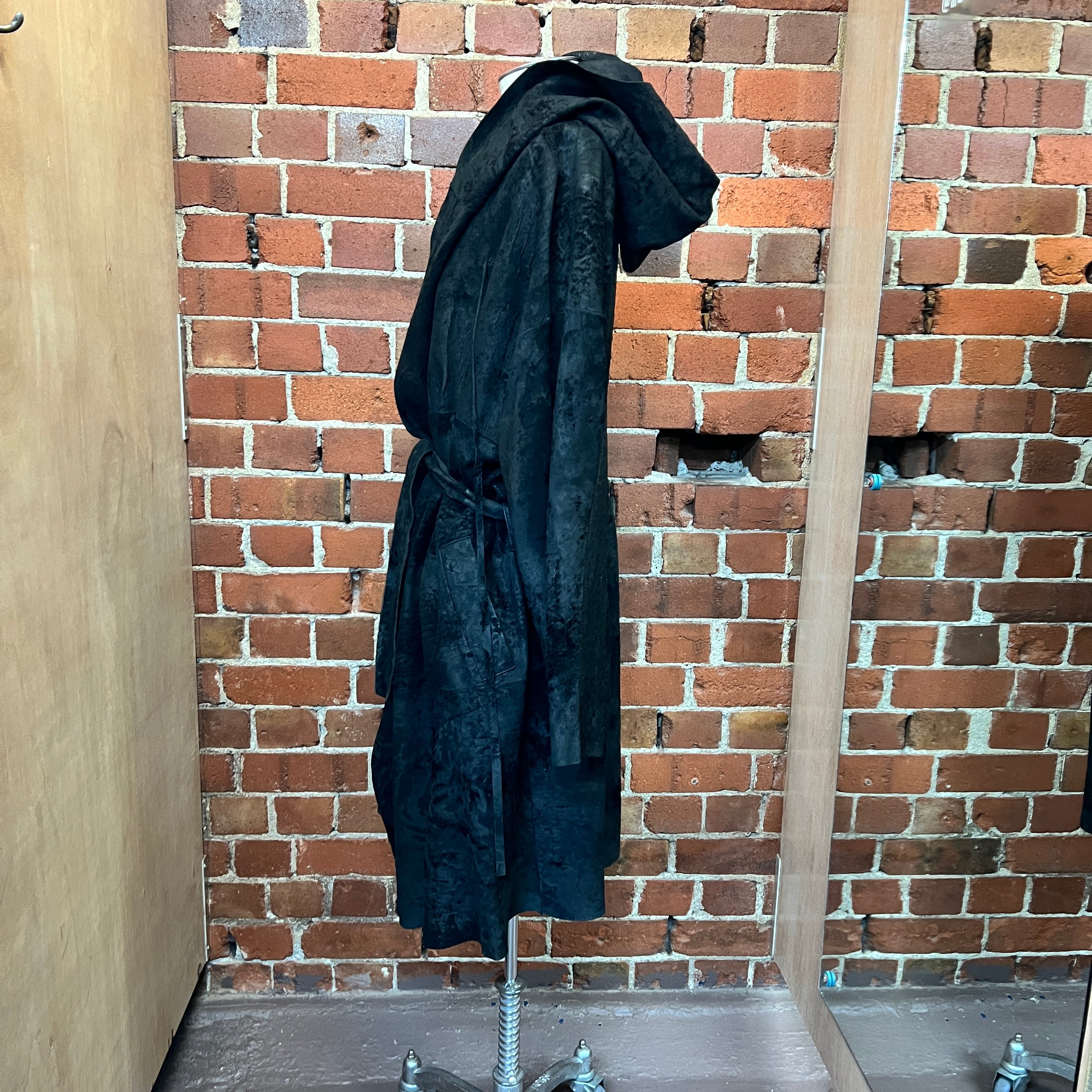 ANN DEMULEMEESTER HUGE leather coat