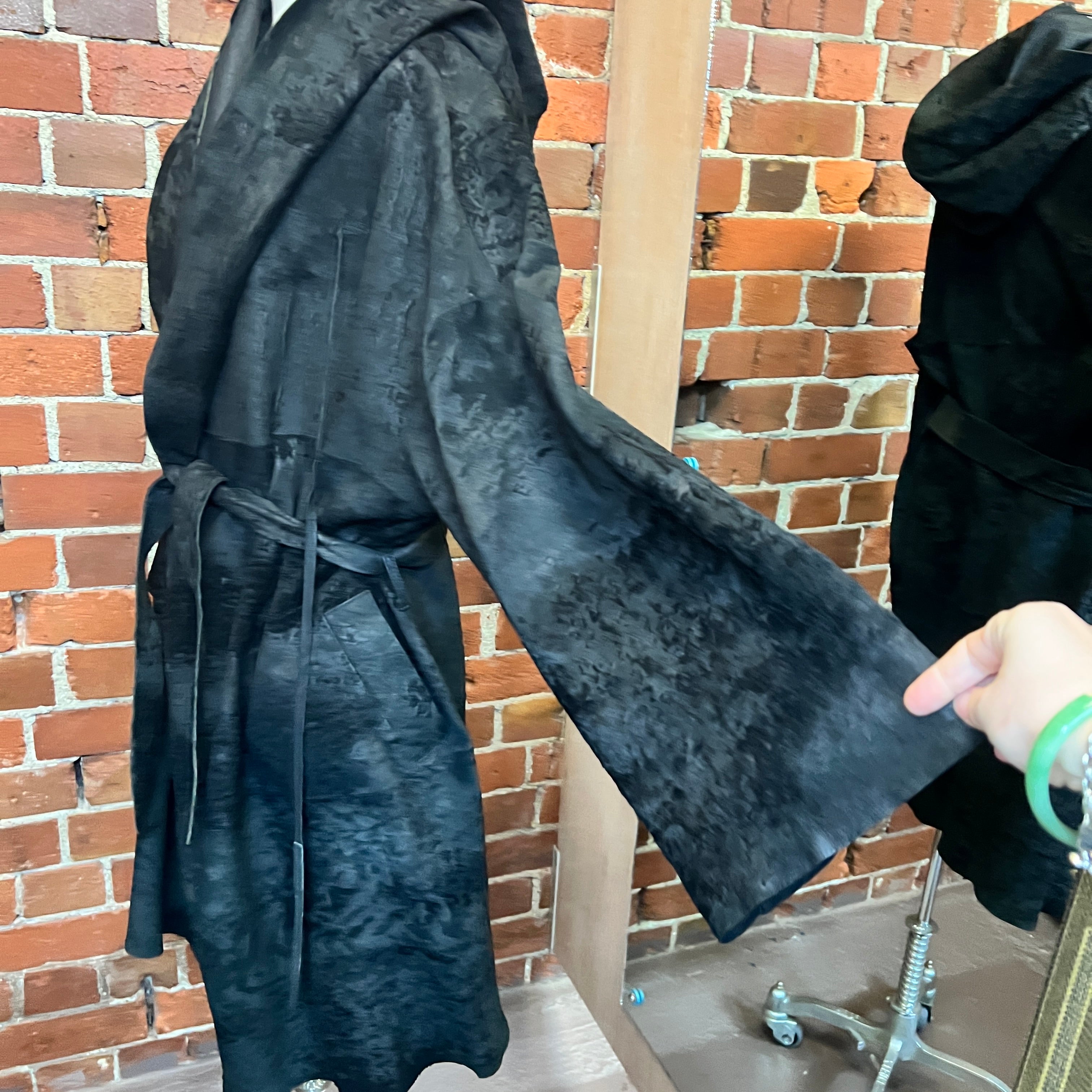 ANN DEMULEMEESTER HUGE leather coat