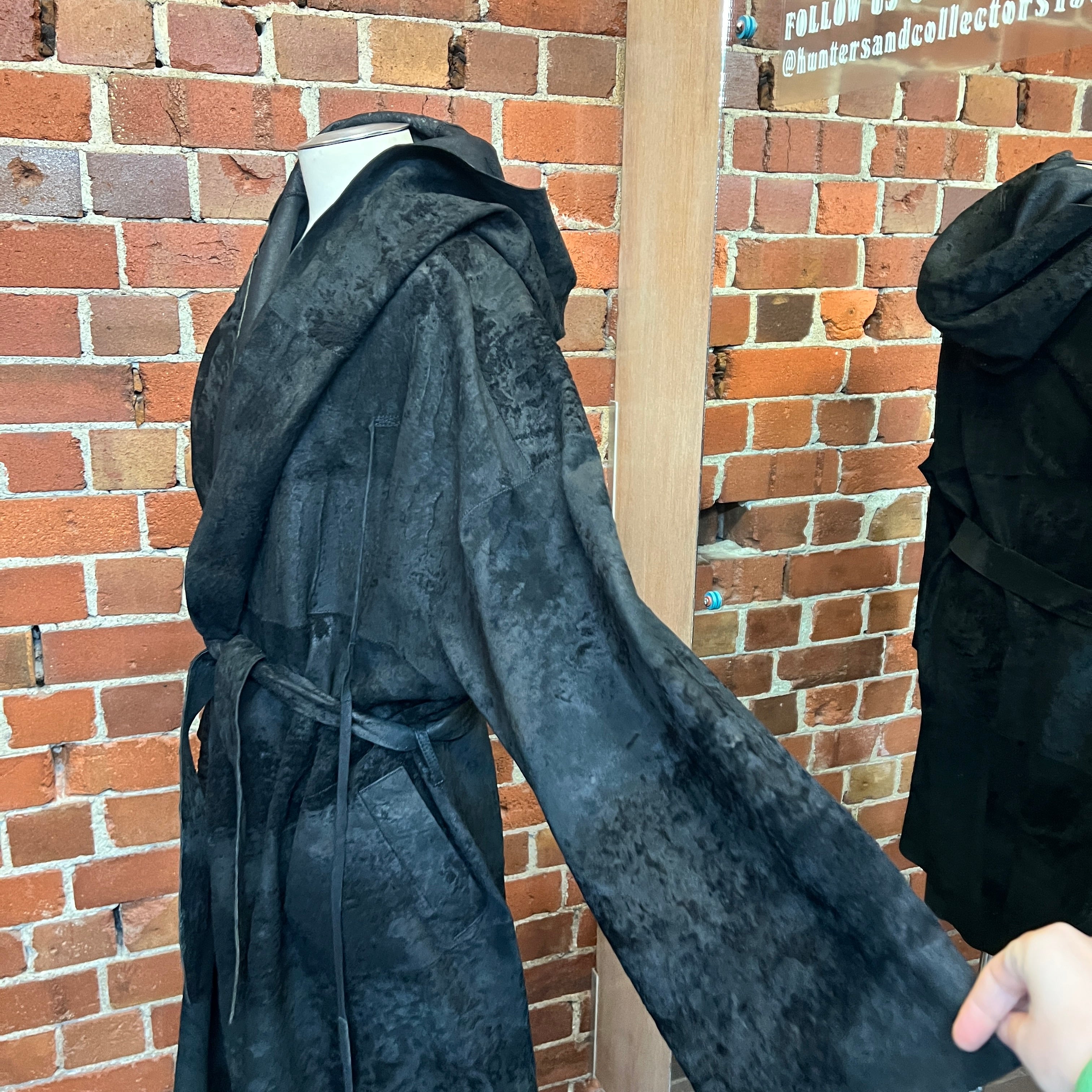 ANN DEMULEMEESTER HUGE leather coat