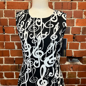 MOSCHINO treble clef print dress