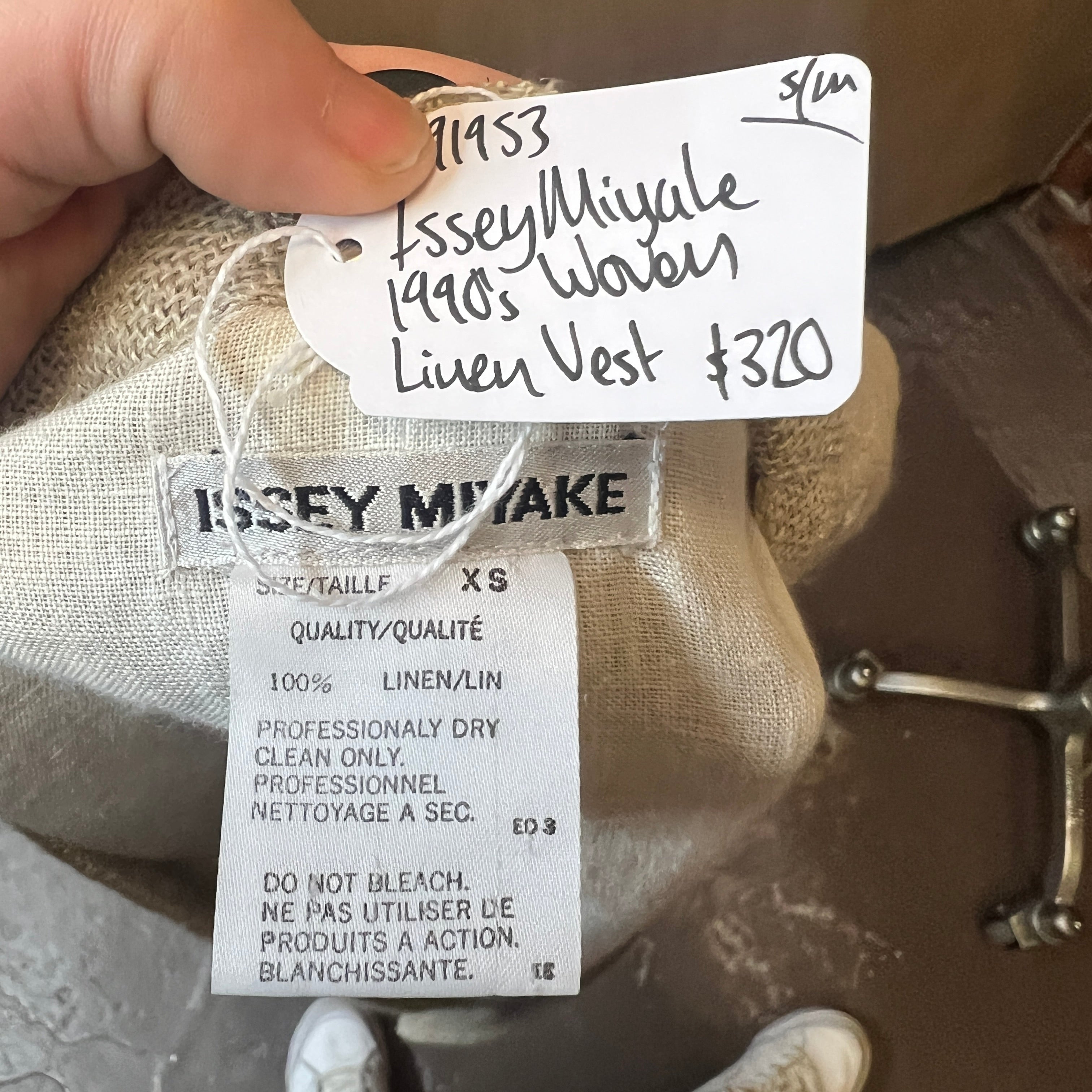 ISSEY MIYAKE 1980's linen vest