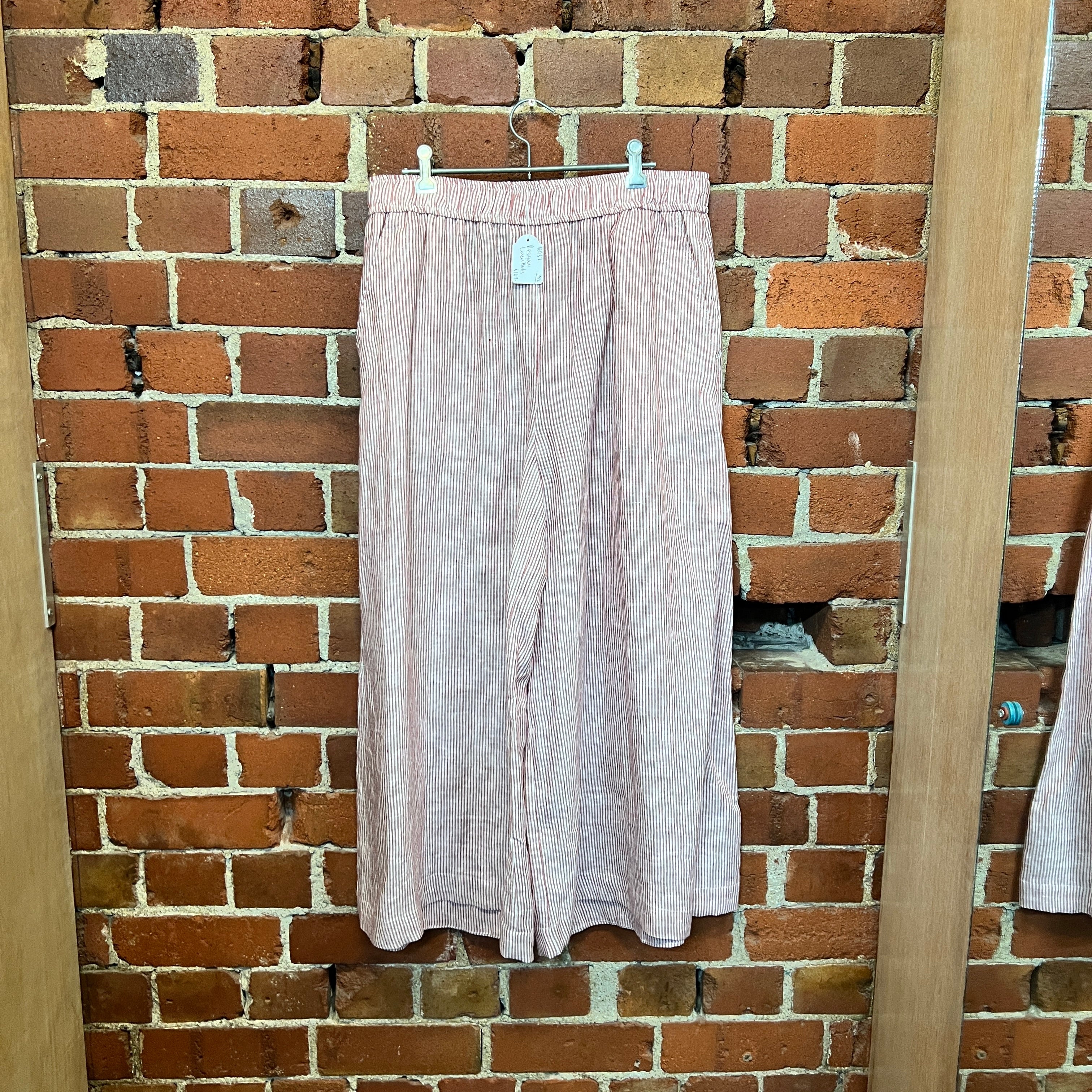 DESIGNER linen wide leg pants