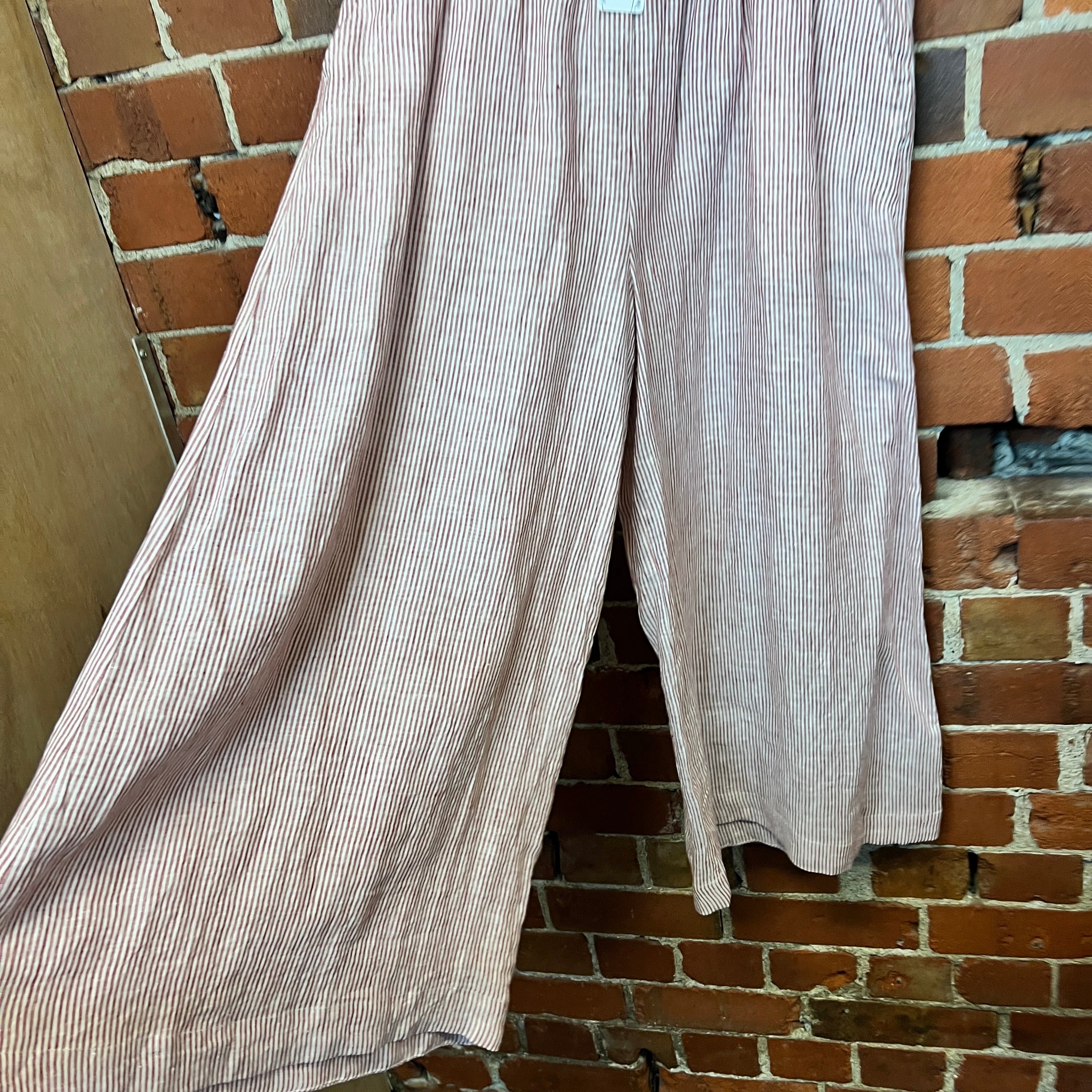 DESIGNER linen wide leg pants