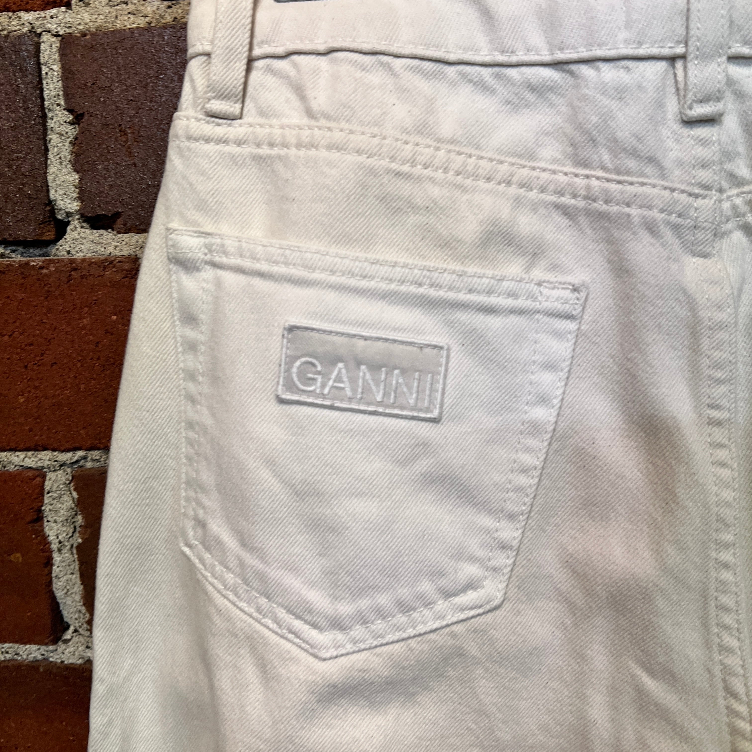 GANNI white jeans