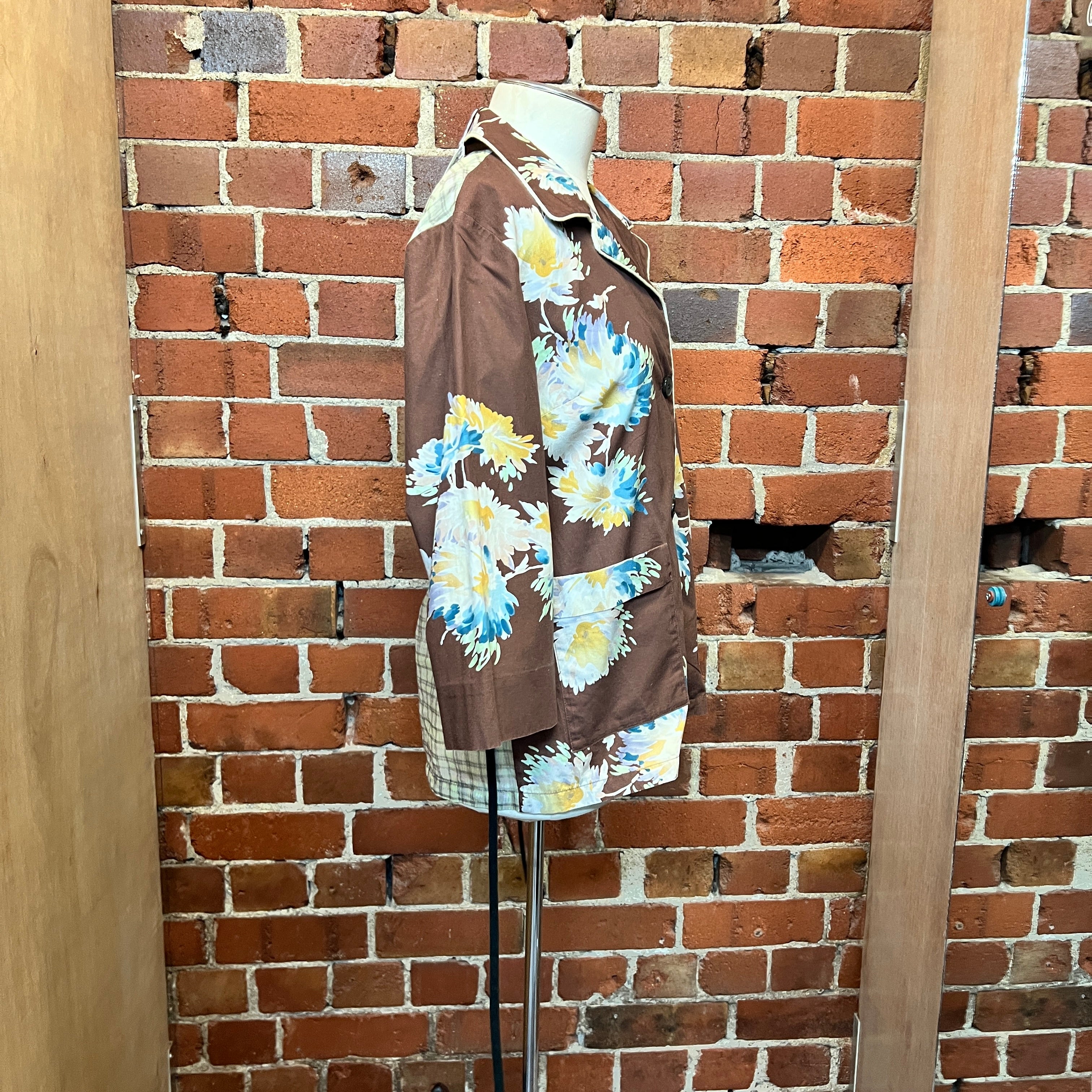 DRIES VAN NOTEN mixed fabric shirt