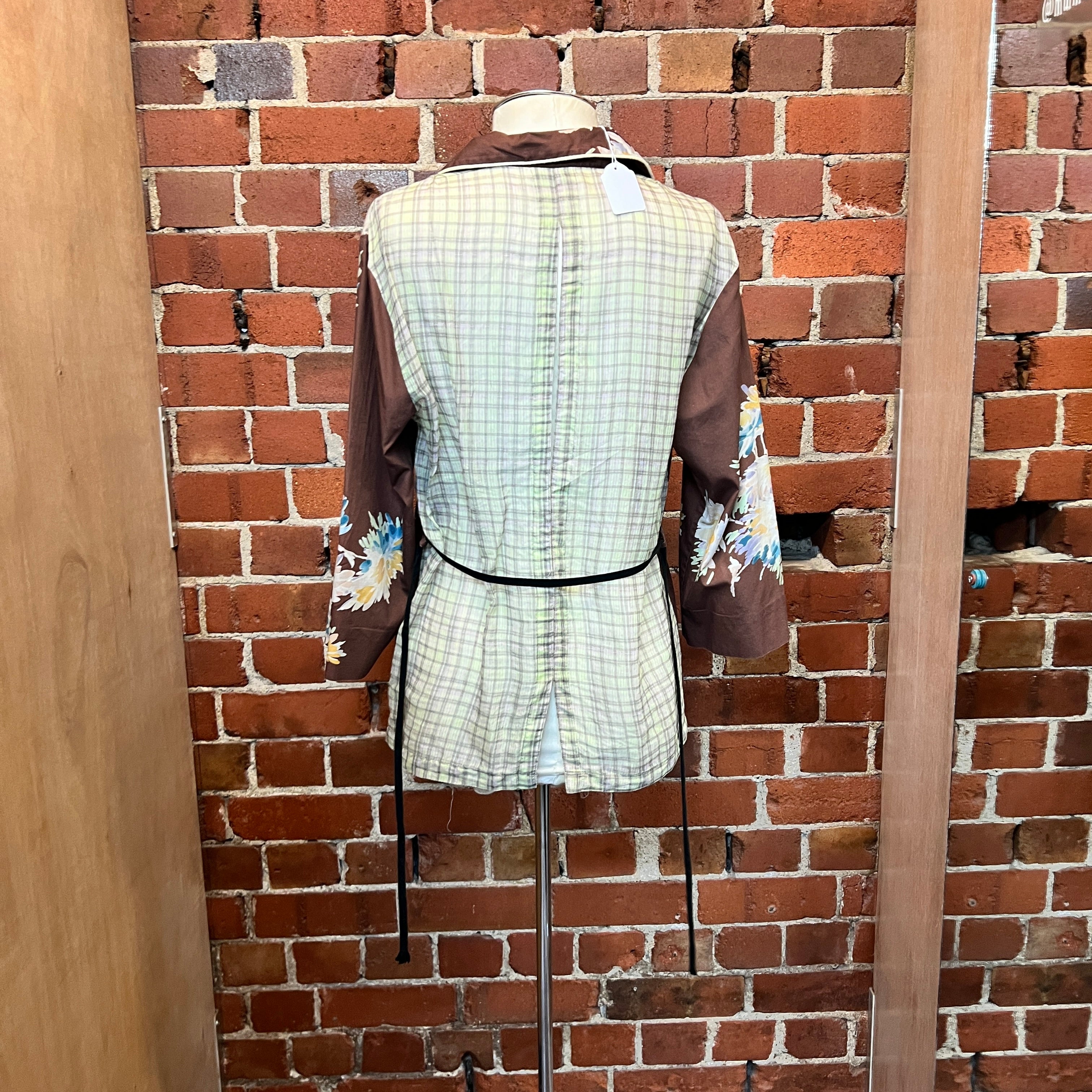 DRIES VAN NOTEN mixed fabric shirt