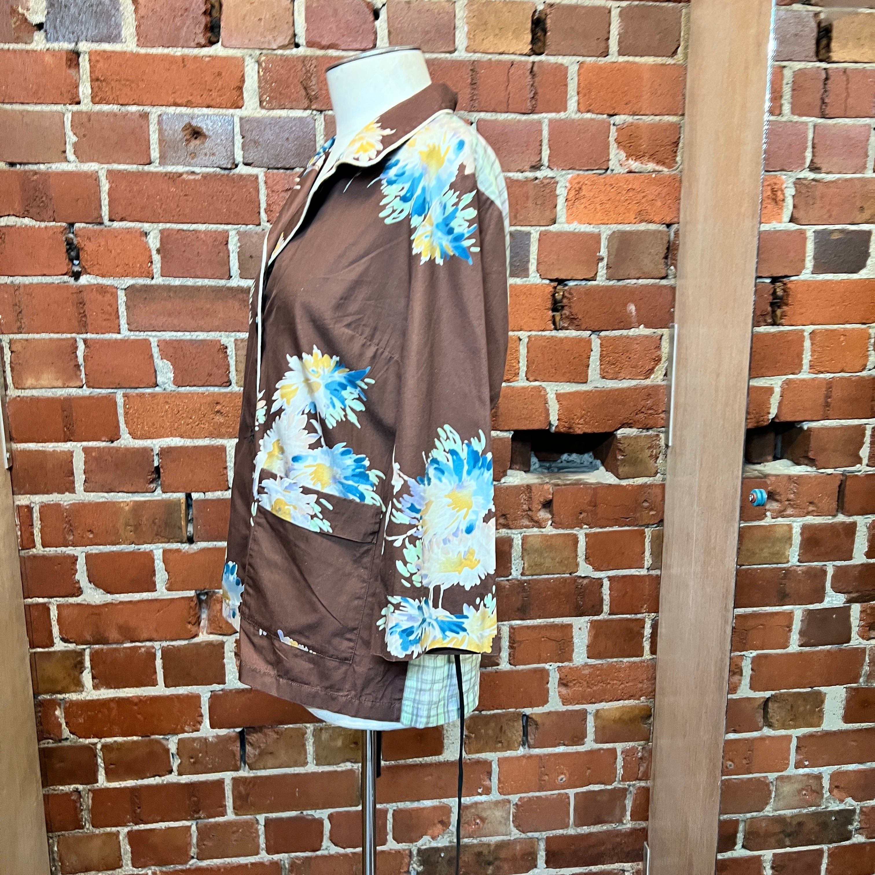 DRIES VAN NOTEN mixed fabric shirt