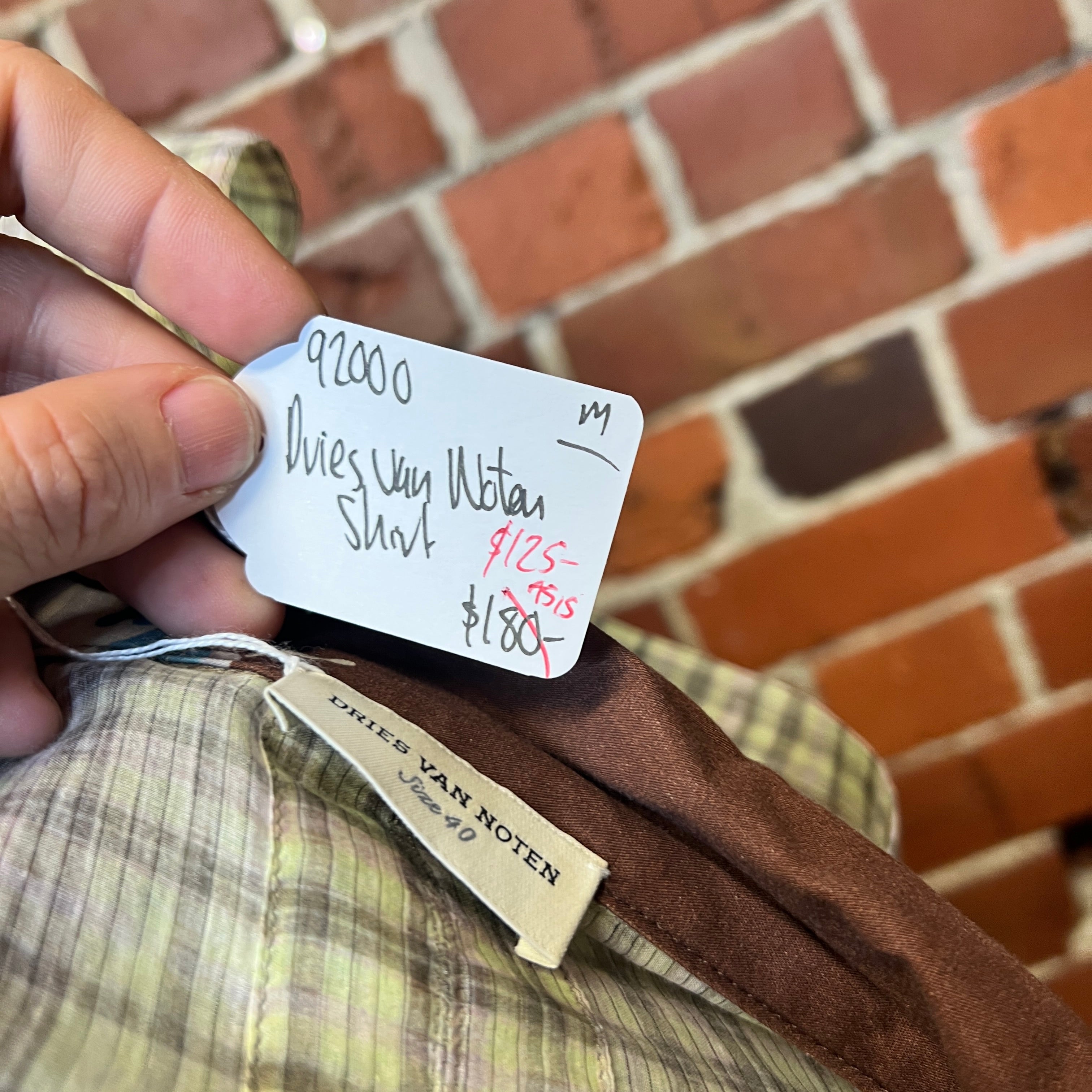 DRIES VAN NOTEN mixed fabric shirt