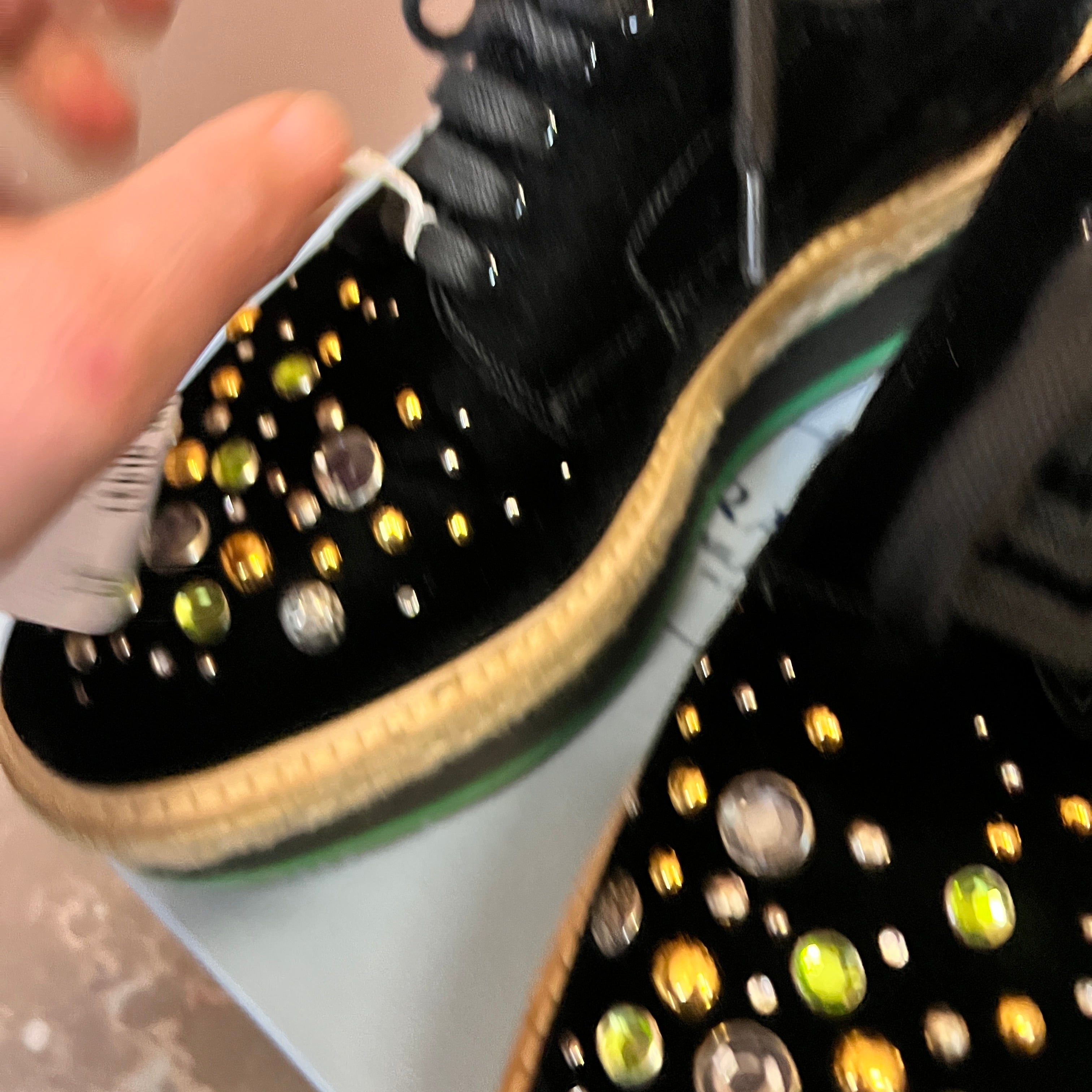 PRADA velvet platforms 39