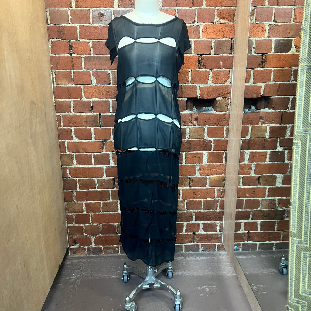 SYMETRIA silk slash dress