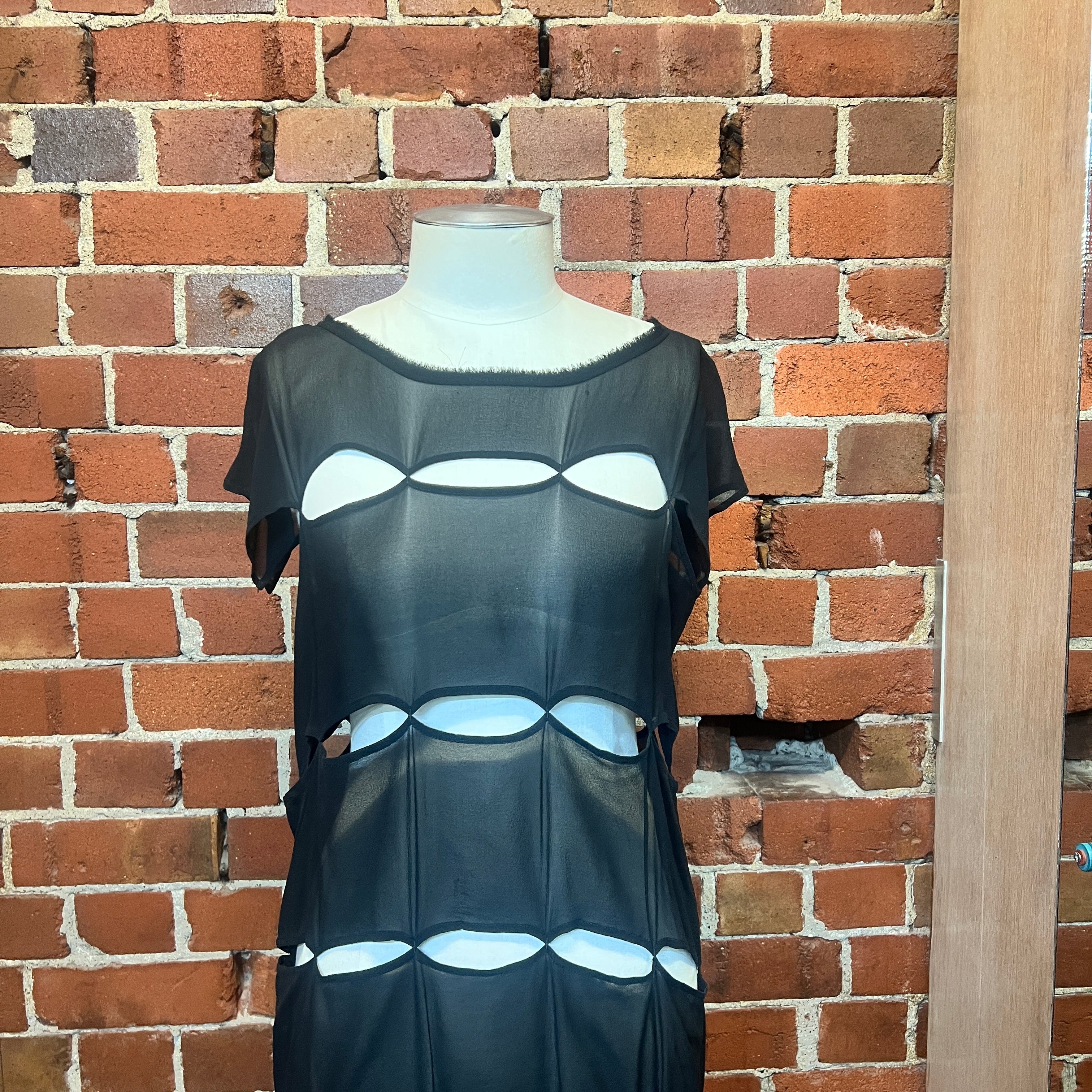 SYMETRIA silk slash dress