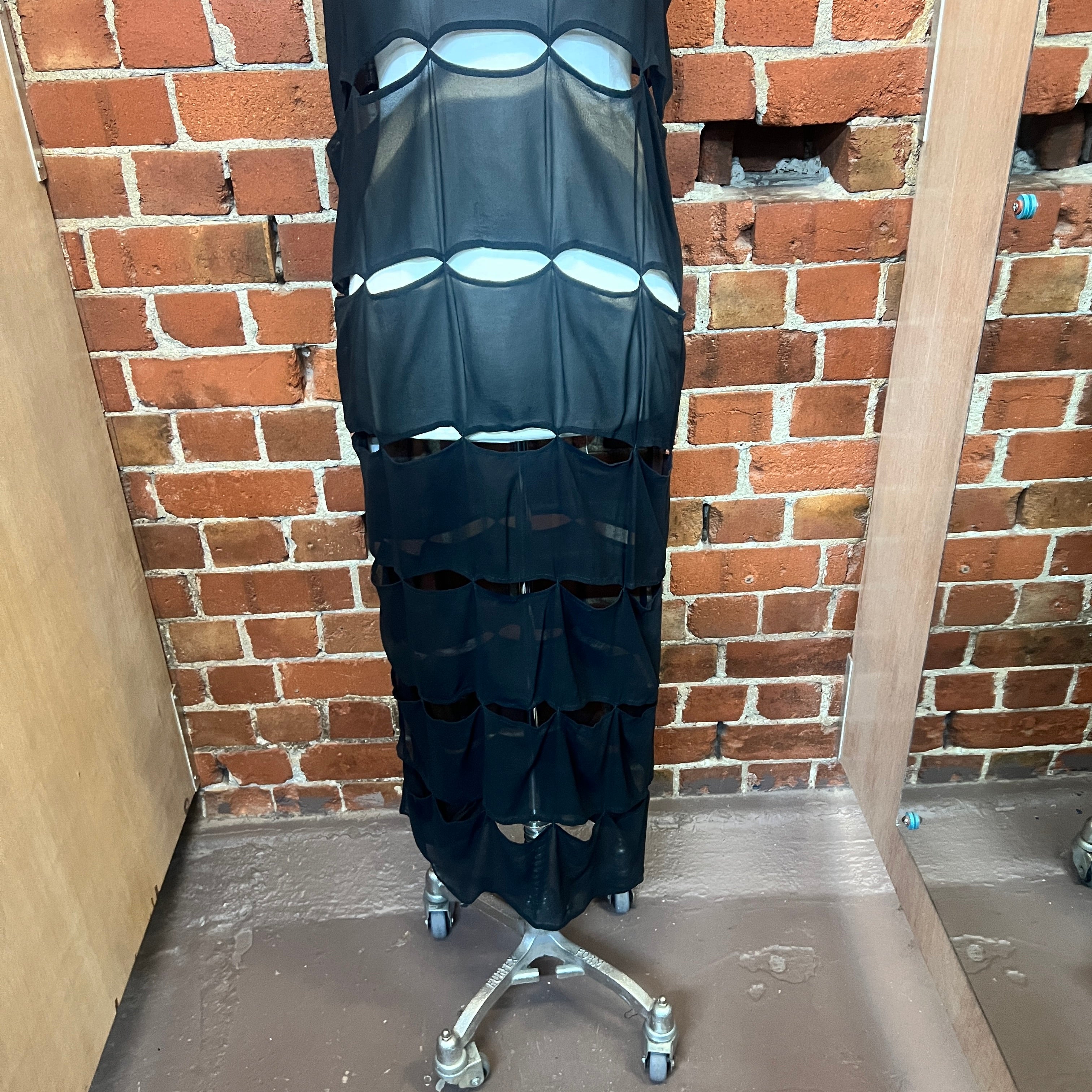 SYMETRIA silk slash dress