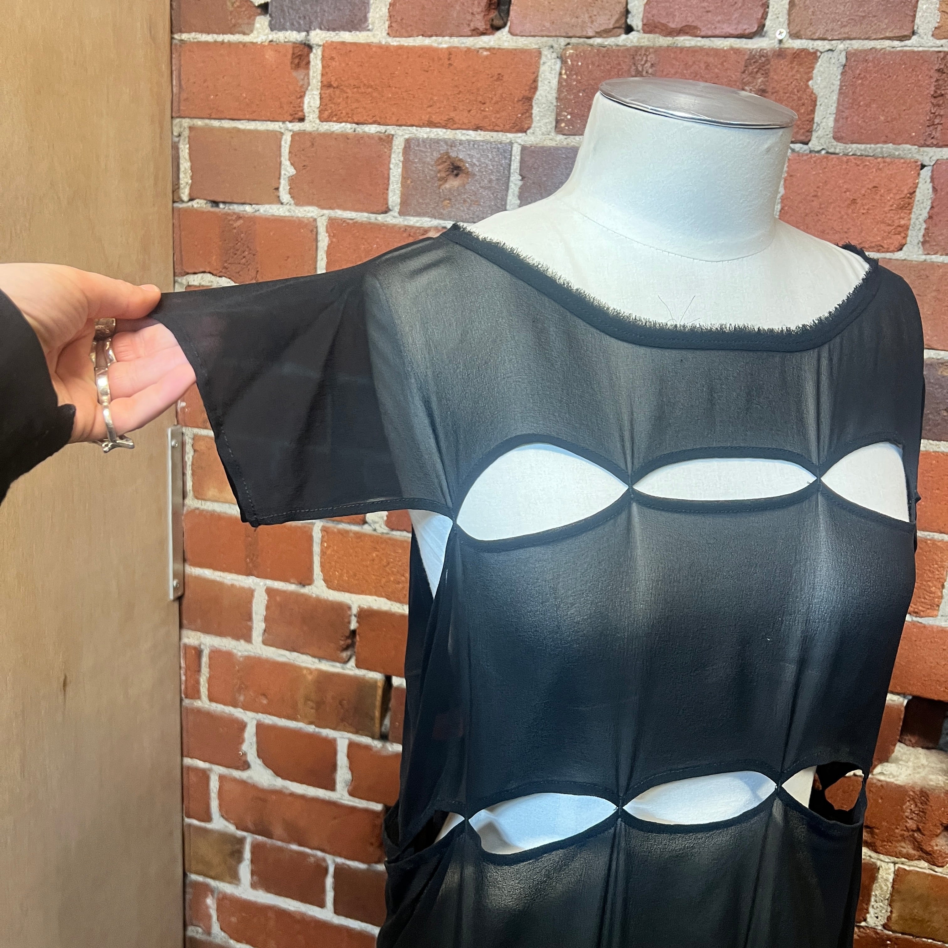 SYMETRIA silk slash dress