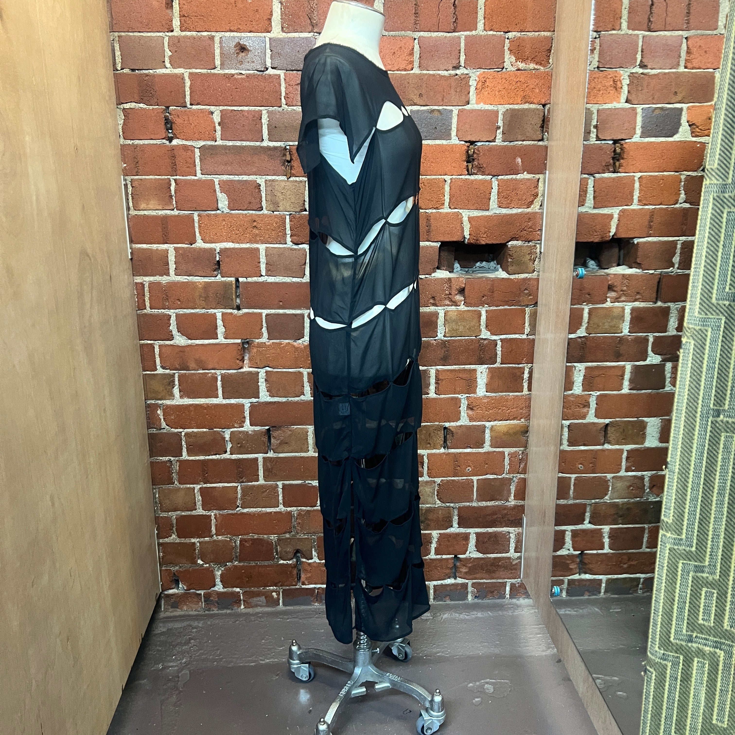 SYMETRIA silk slash dress