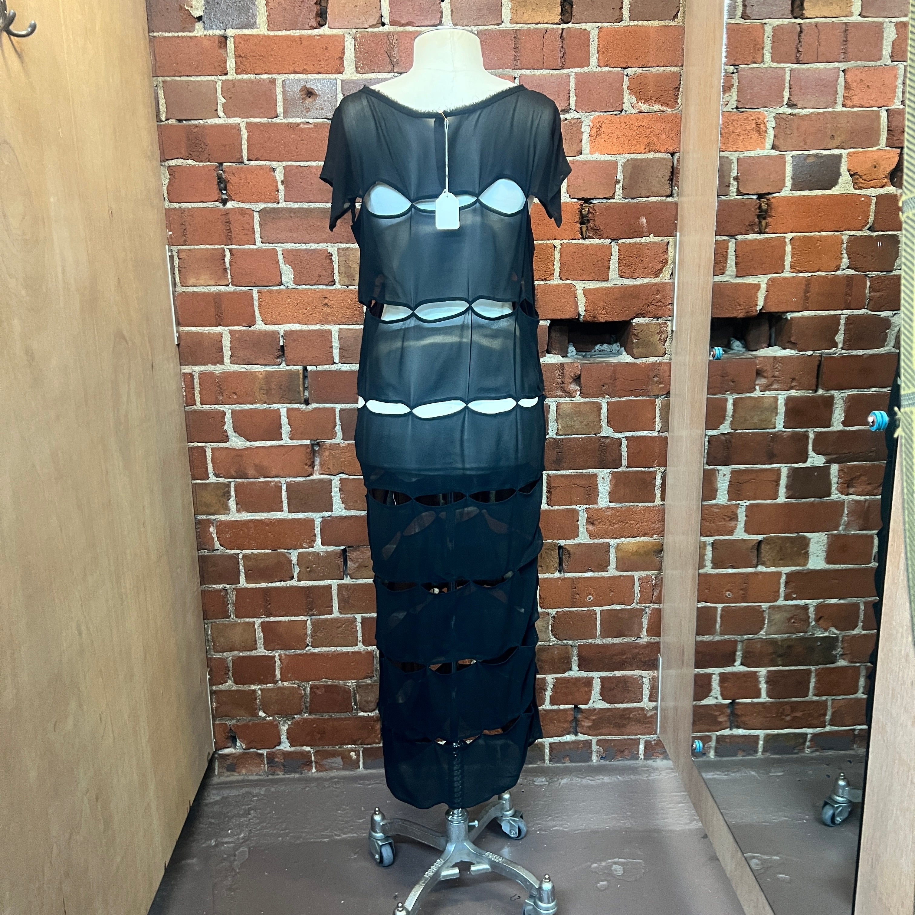 SYMETRIA silk slash dress