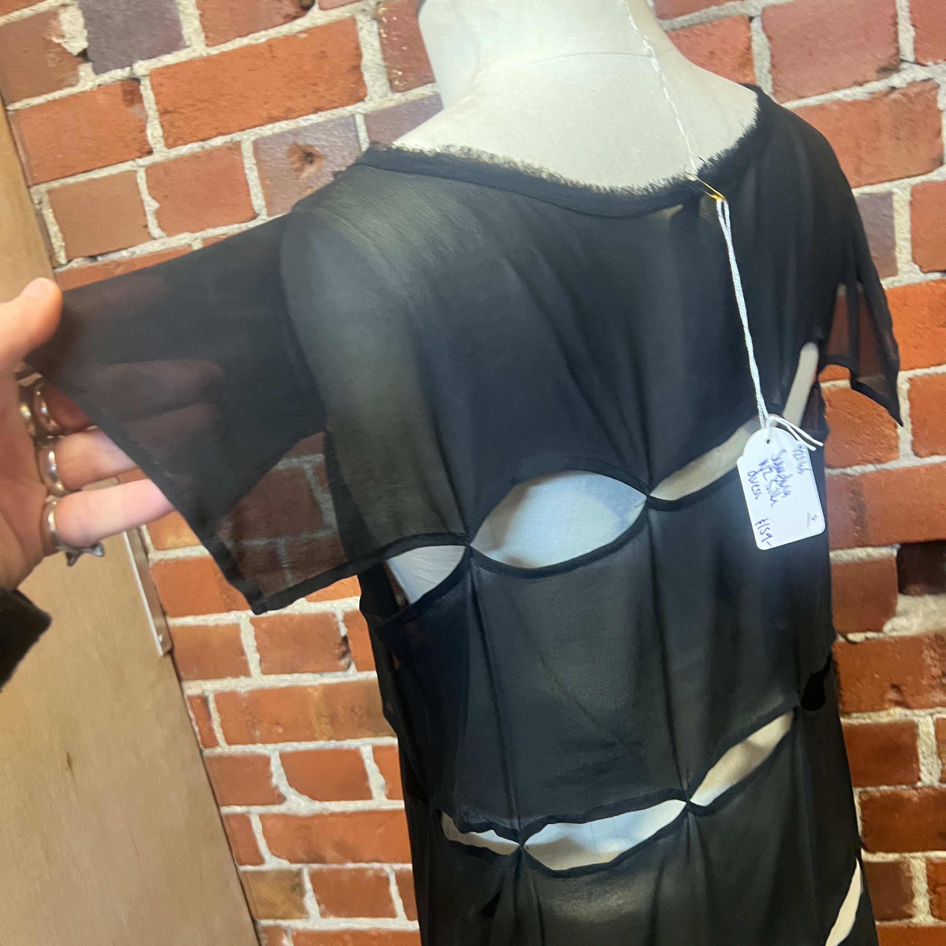 SYMETRIA silk slash dress