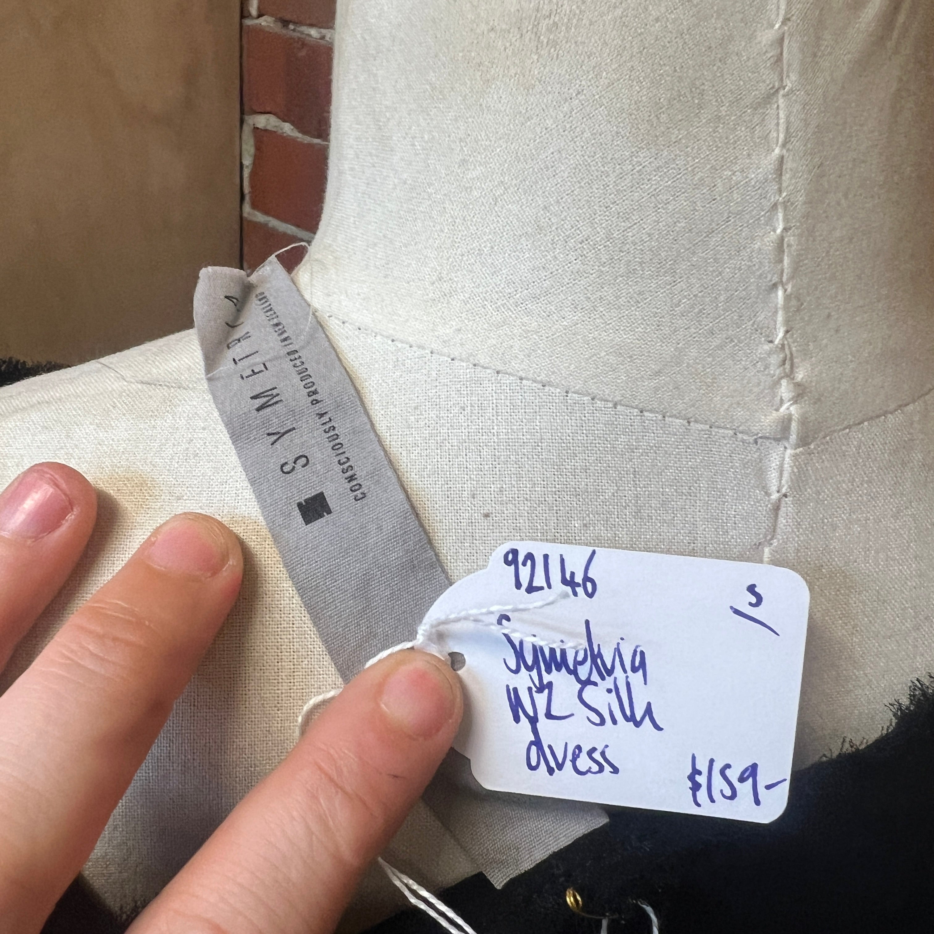 SYMETRIA silk slash dress