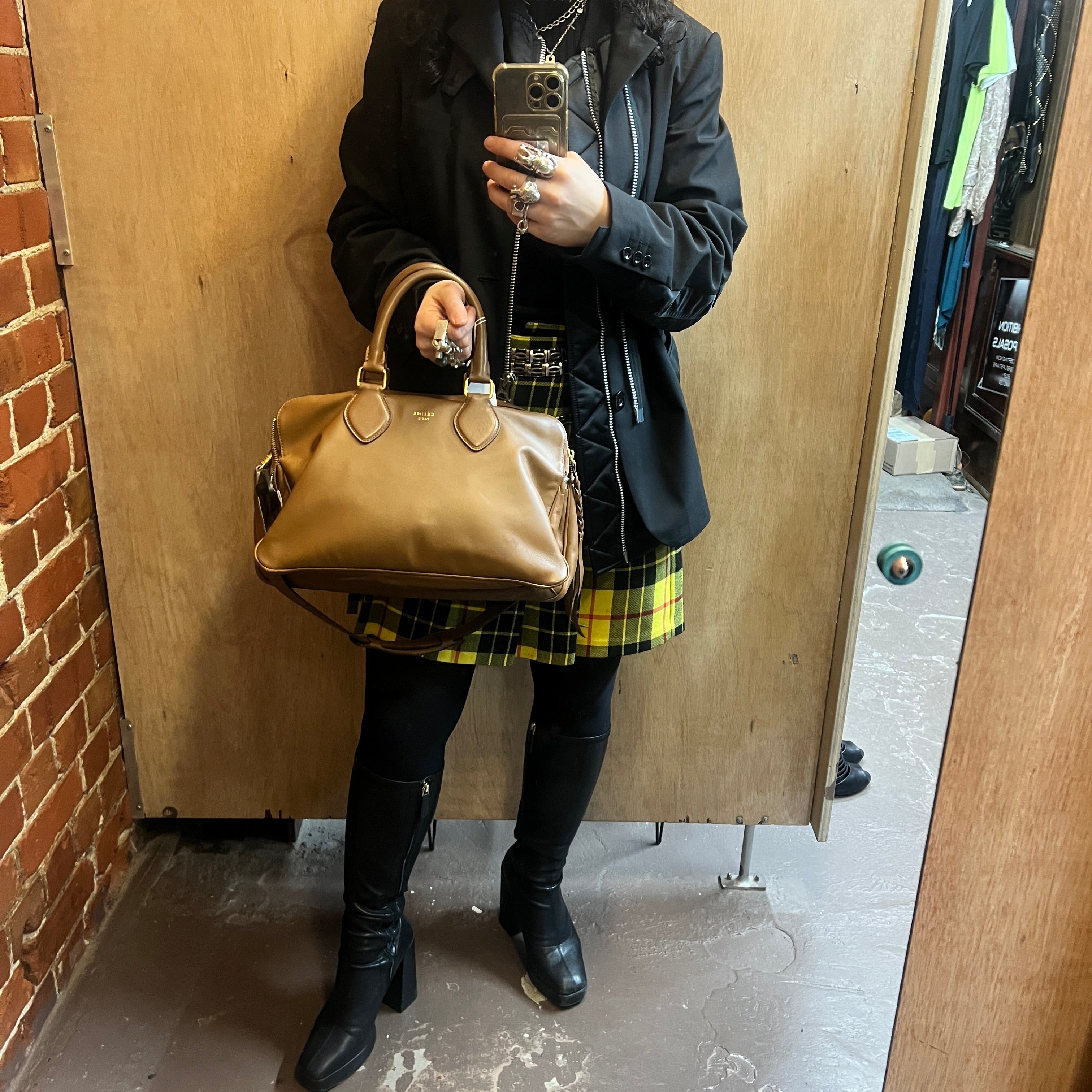 CELINE TRIPTYQUE leather handbag