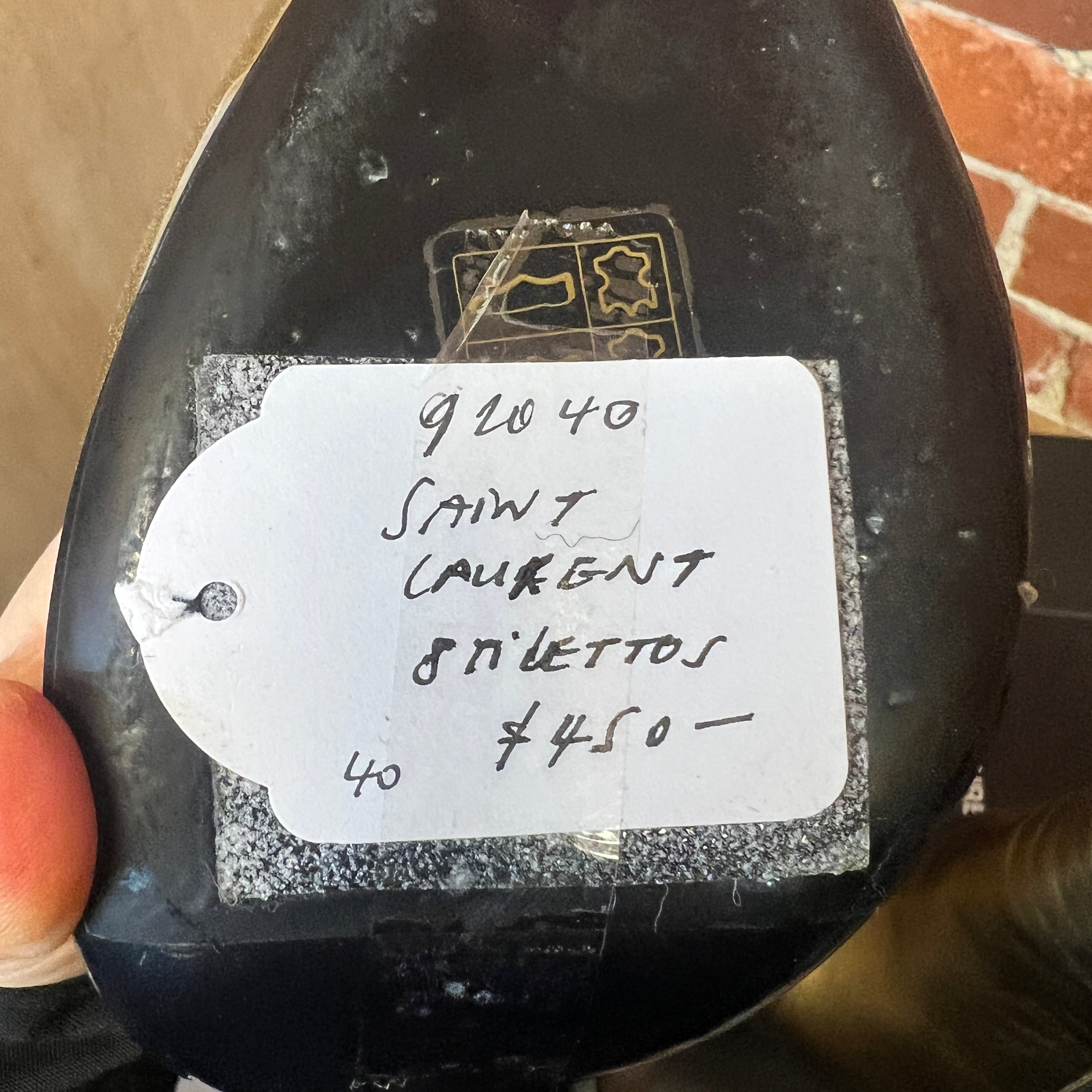 SAINT LAURENT gold boots 40