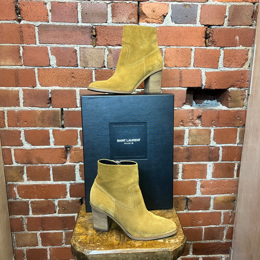 SAINT LAURENT suede boots 40