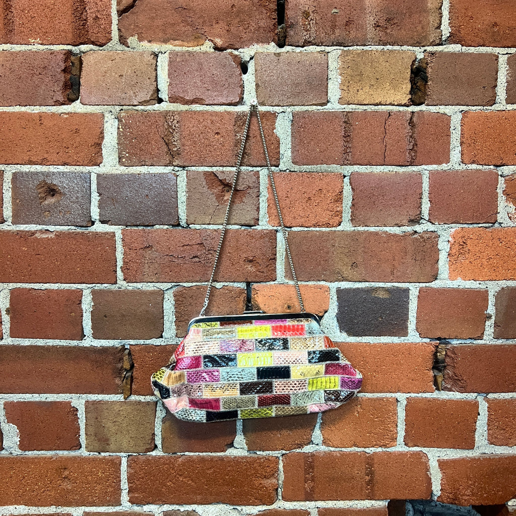 DOLCE AND GABBANA snakeskin patchwork handbag