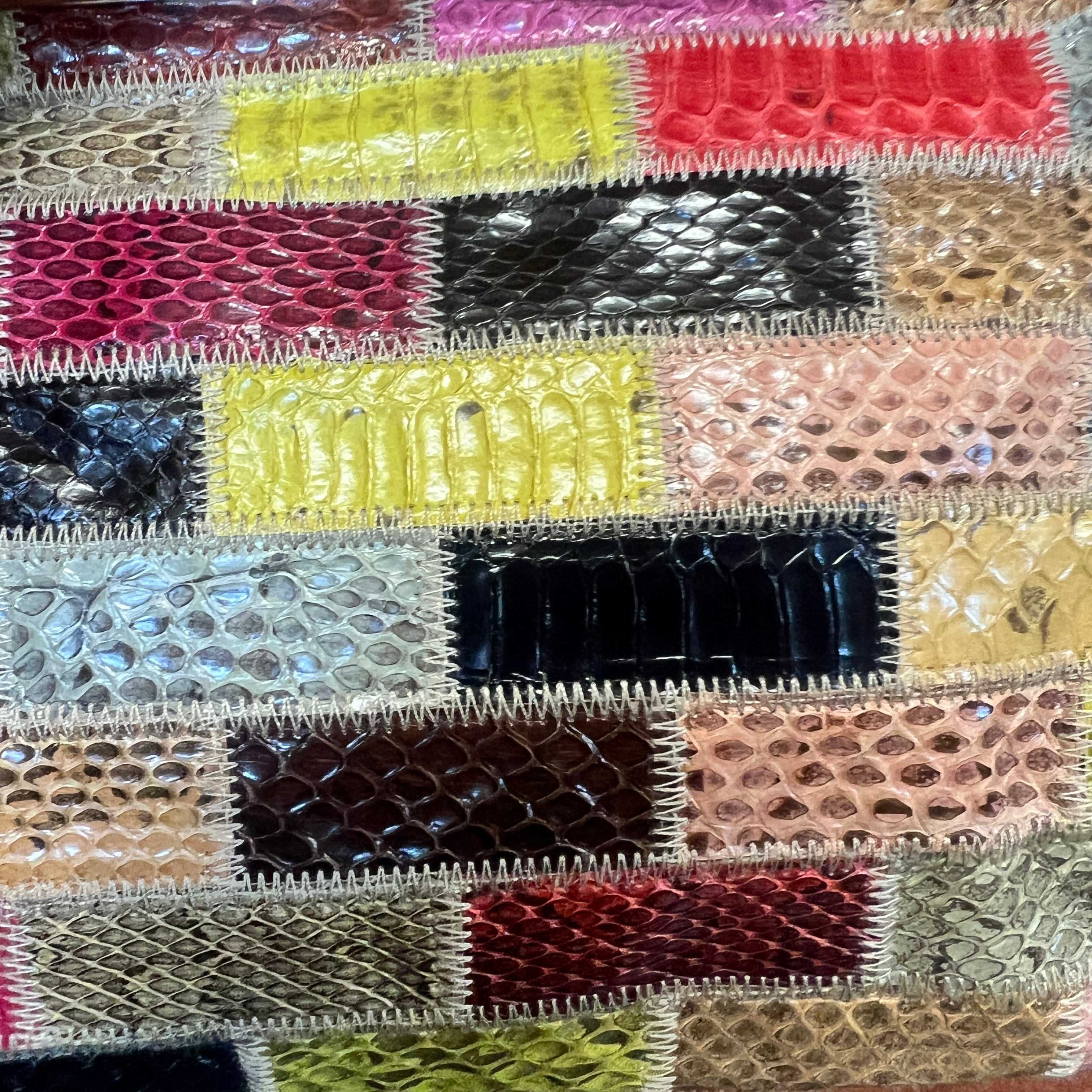 DOLCE AND GABBANA snakeskin patchwork handbag